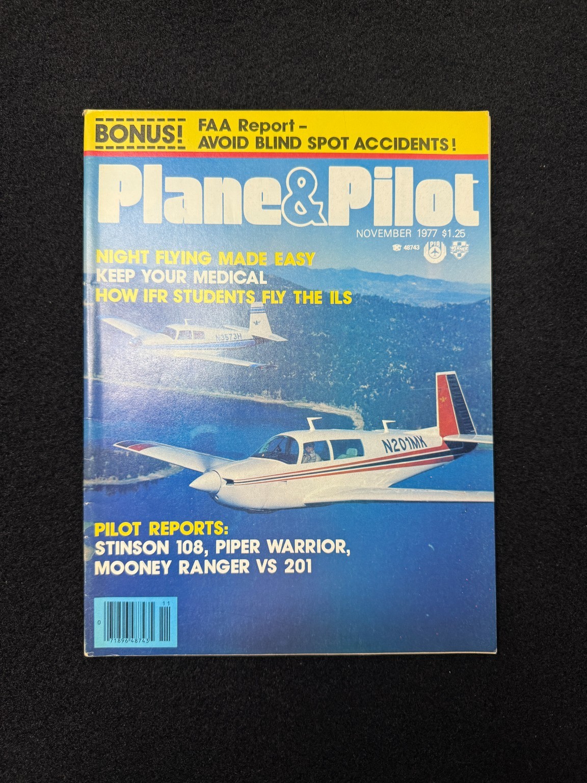 Plane & Pilot Magazine November 1977 Aviation Aircraft Mooney Stinson Vintage