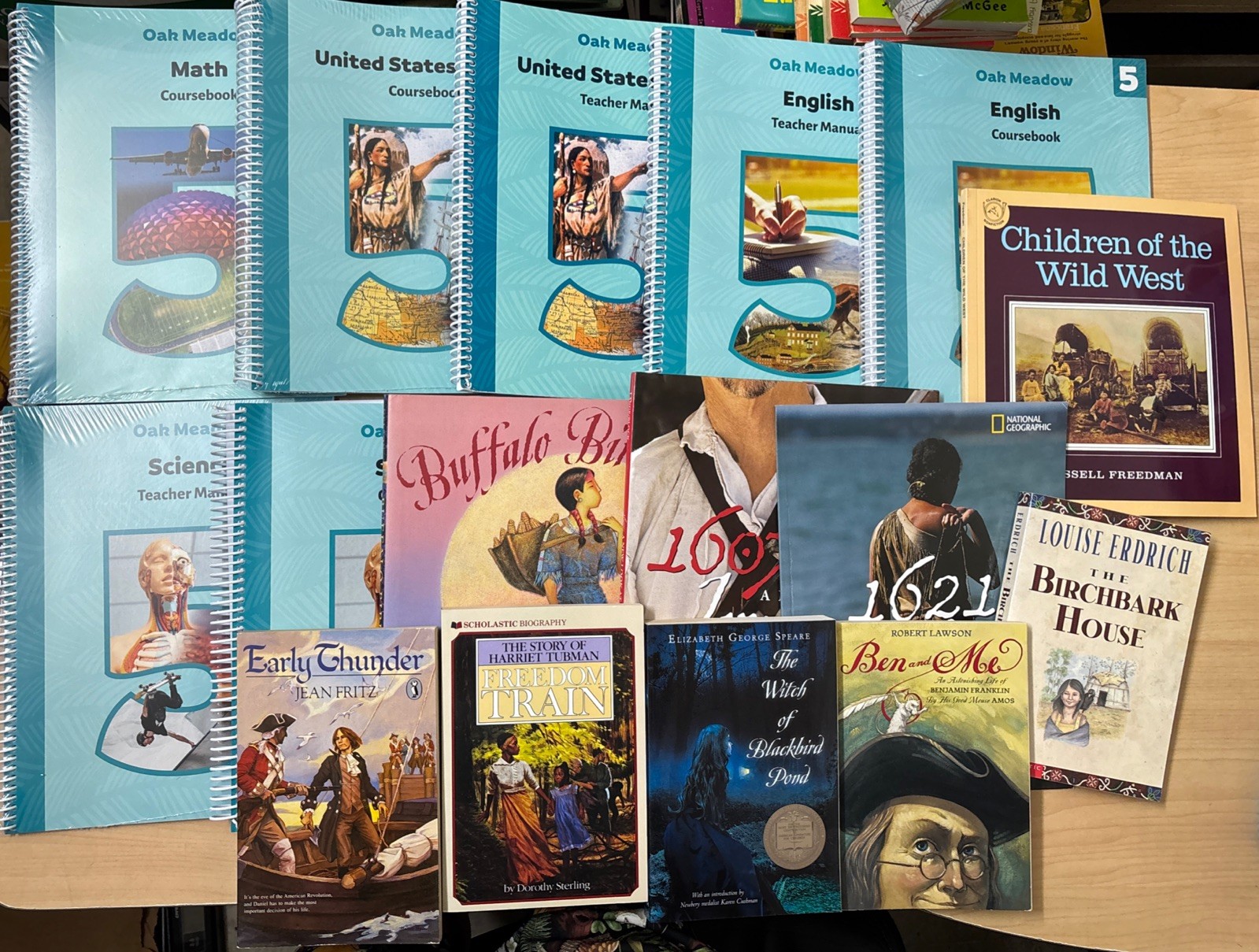 Lot 16 Nearly Complete Oak Meadow 5th Grade Curriculum English Math Science Hist