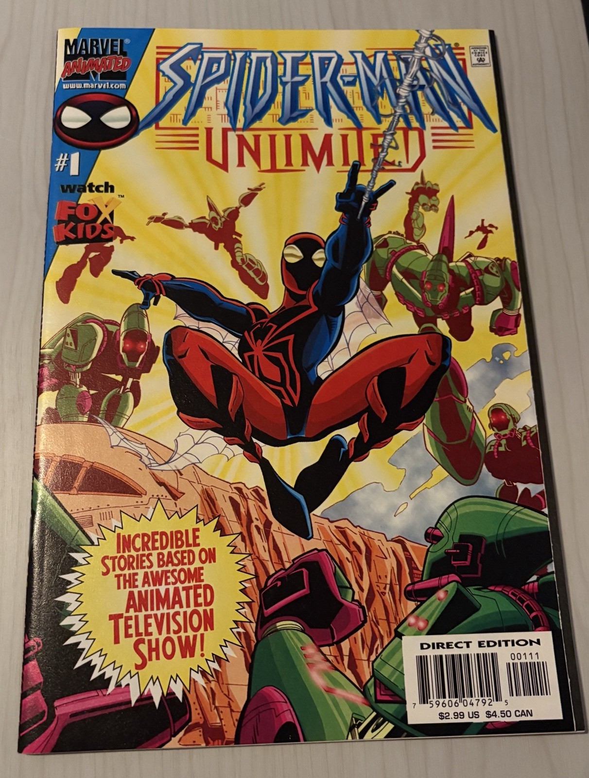 Spider-man Unlimited Marvel Animated Comic Issue 1 Direct Edition 1999