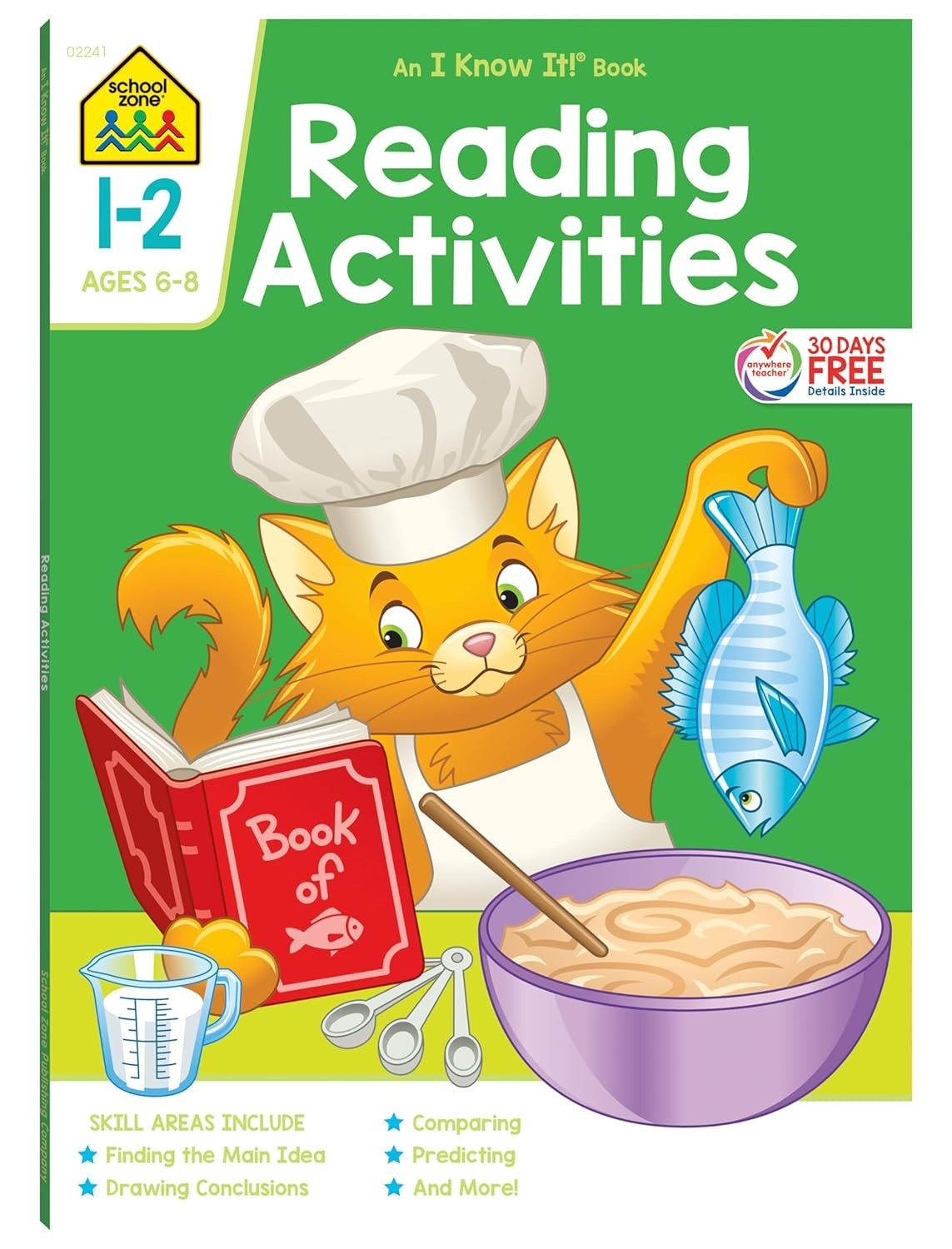 School Zone Reading Activities 1-2 Workbook: 64 Pages, 1St Grade, 2Nd Grade, Com