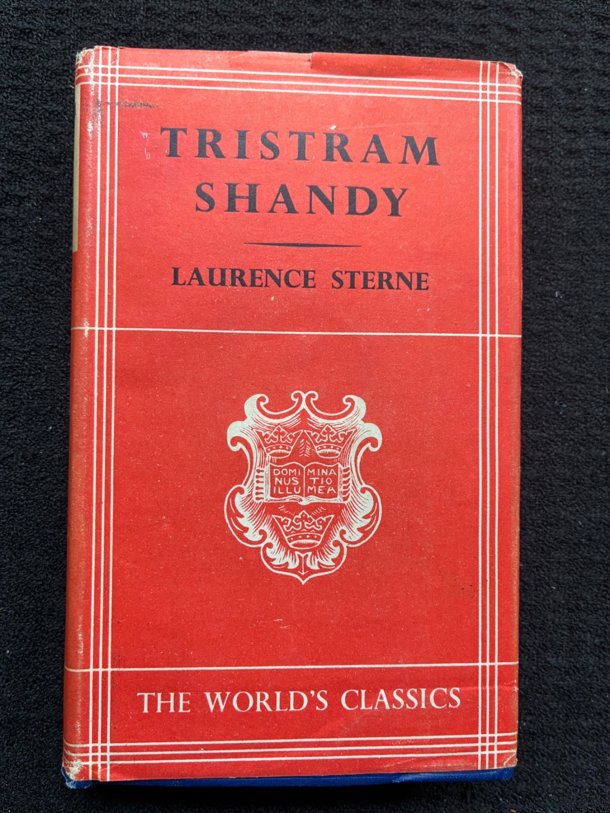 TRISTRAM SHANDY Laurence Sterne Oxford Cloth 1947 593 Pages