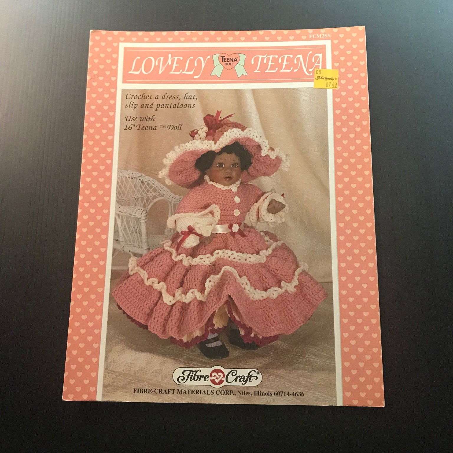 Lovely Teena Crochet Doll Pattern Book FCM253 1990 Fibre-Craft Doll Clothes
