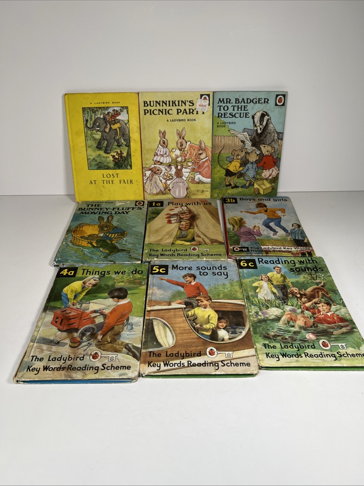 Vintage Ladybird Books x 9 – Series 401 & Key Words Reading Scheme – Fiction