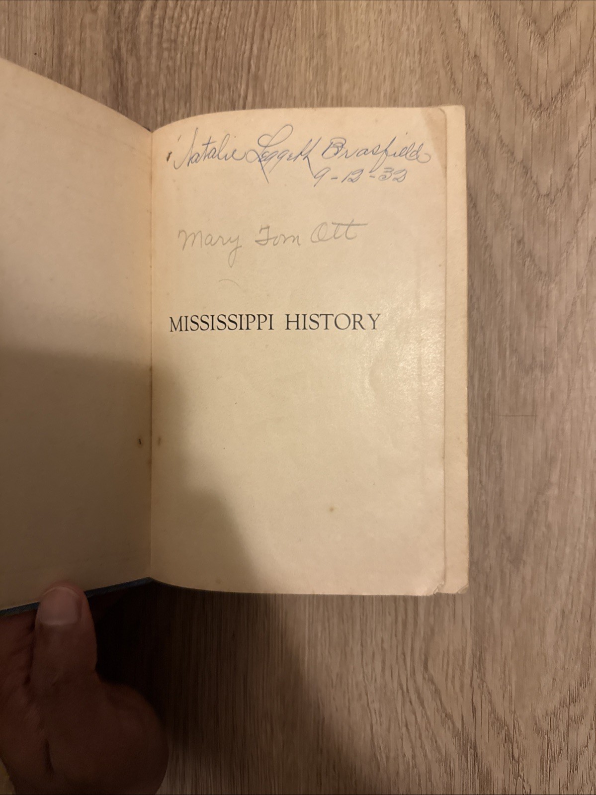 Mississippi History Sydnor Bennett Rare 1930 School History Book