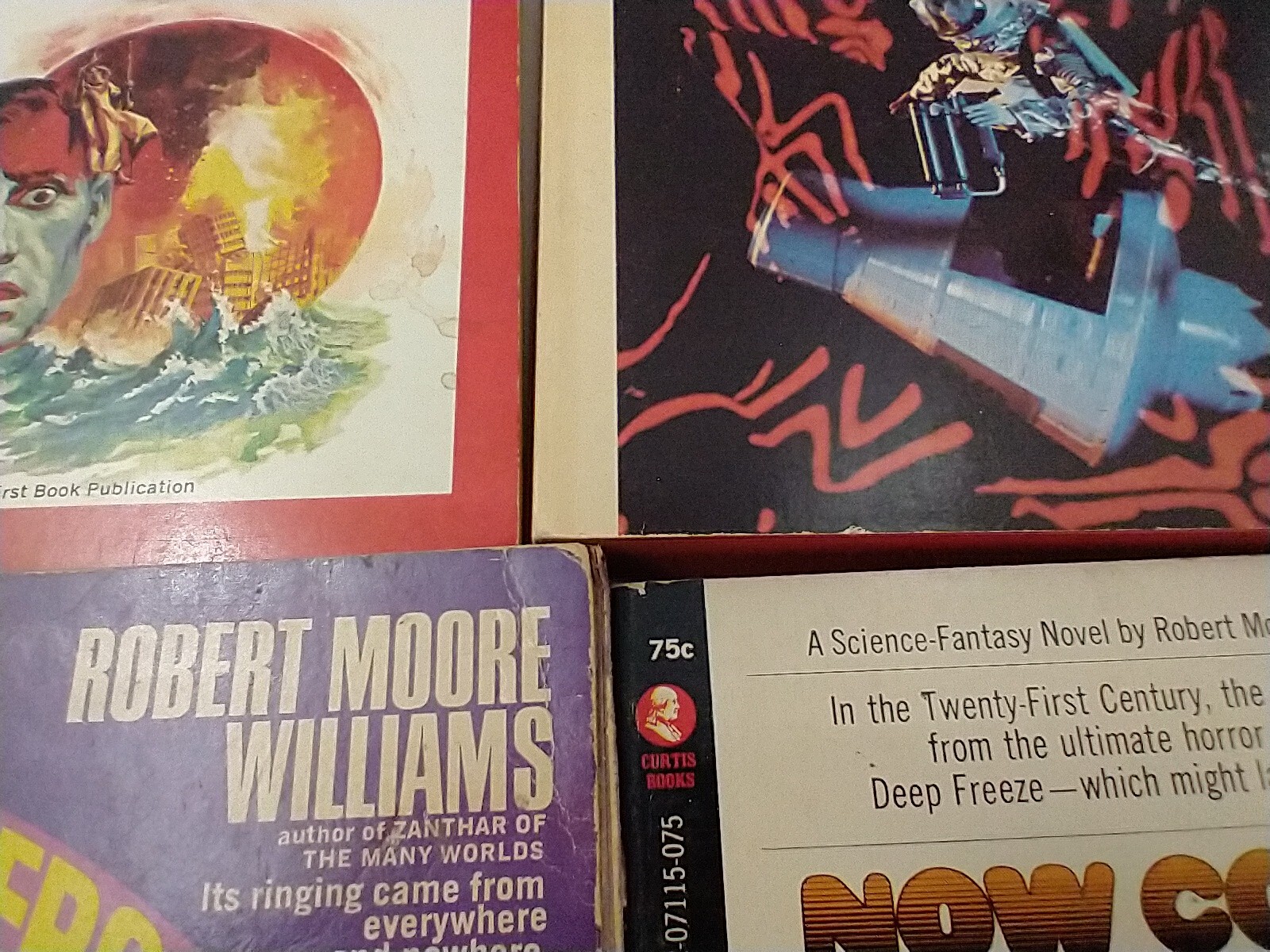 Robert Moore Williams. Lot of 8 SF PBs. Autobiography, Short Stories, Novels!