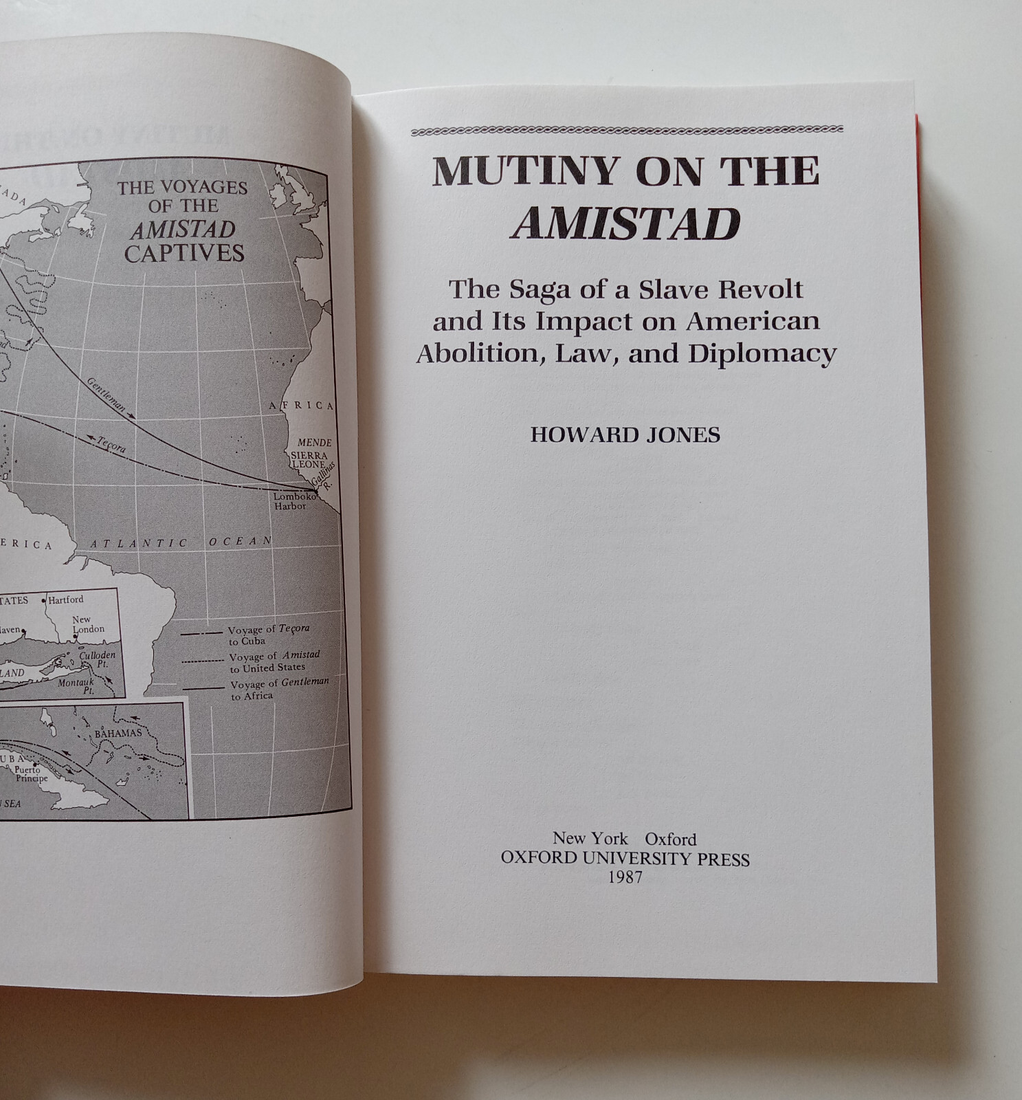 ‘Mutiny on the Amistad’ by Howard Jones – 1st Edition (1987) – Almost Like New!