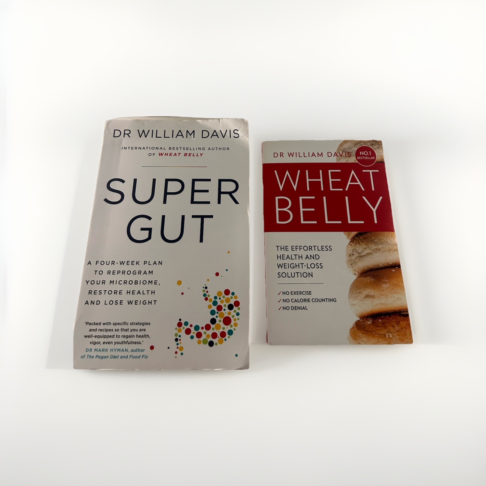 William Davis 2 Books Collection Set (Super Gut and Wheat Belly)