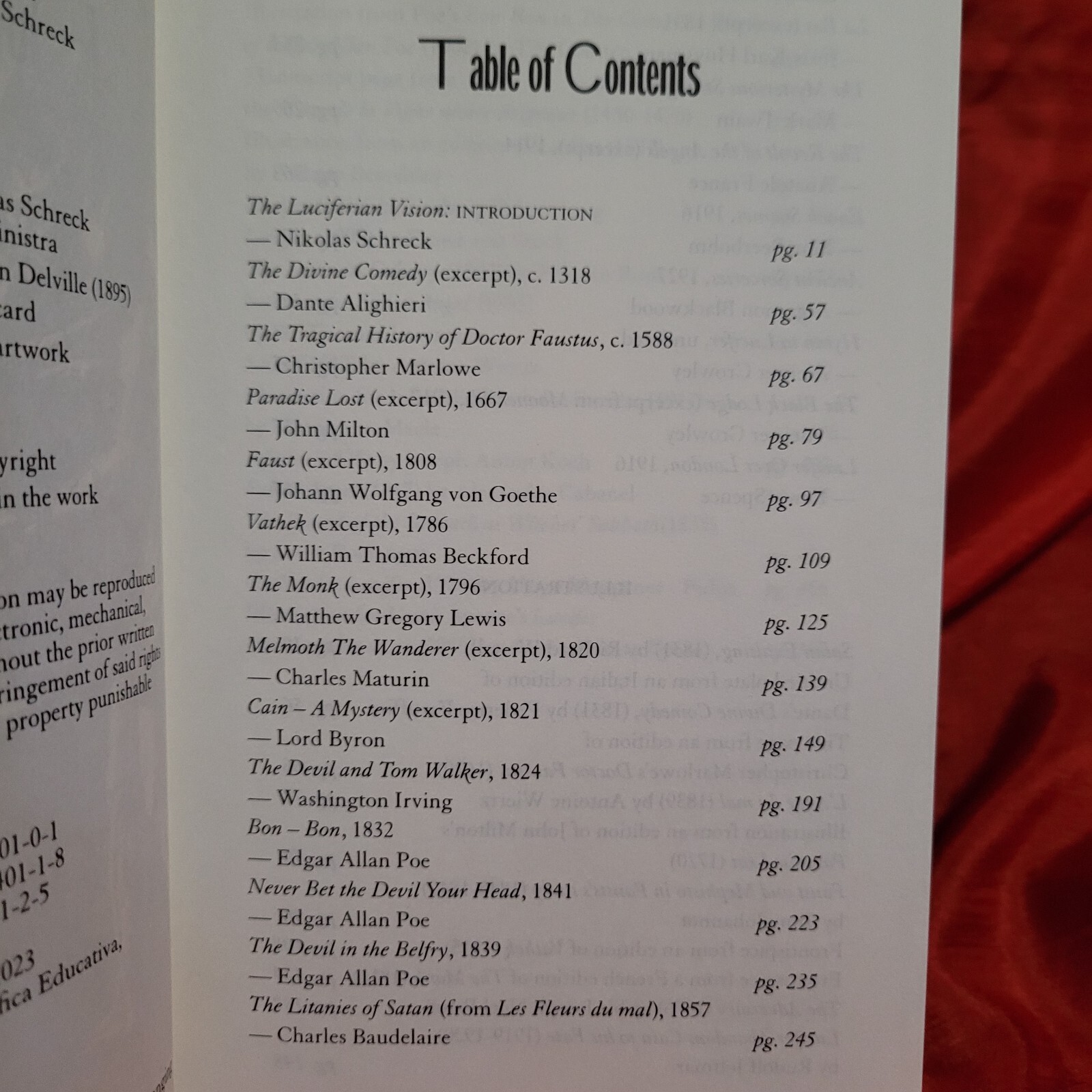 Flowers from Hell: A Satanic Reader by Nikolas Schreck (Manus Sinistra Publishin