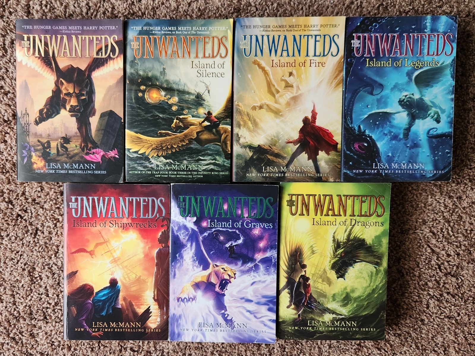 PB x 7, The Unwanteds, Lisa McMann, 1,2,3,4,5,6,7