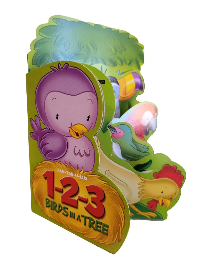 Vision St. Fan-Tab-U-Lus Board Book – New – 1-2-3 Birds in a Tree