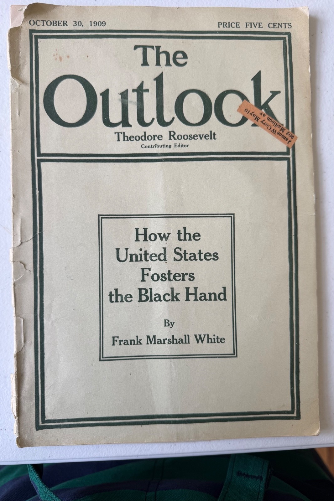 1909 THE OUTLOOK magazine, THEODORE ROOSEVELT Contributing Editor, 61 pages
