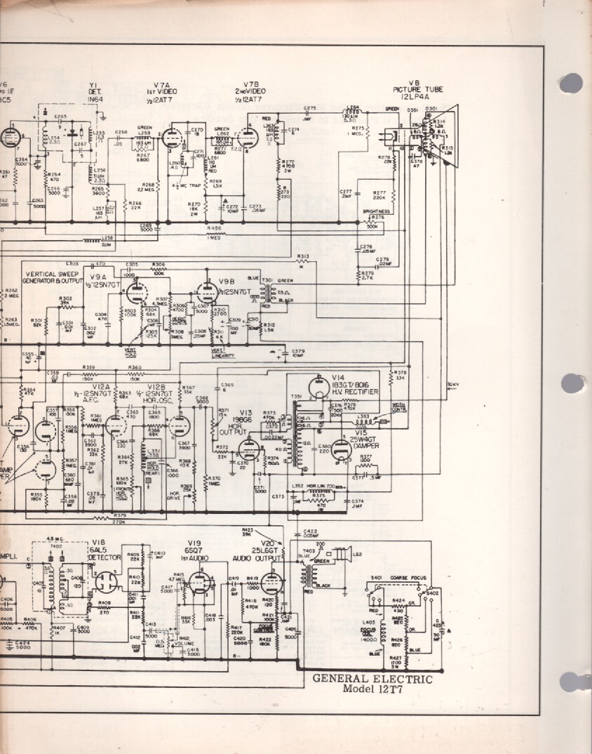 General Electric/Garod – TV – Original Service Schematics – 1950