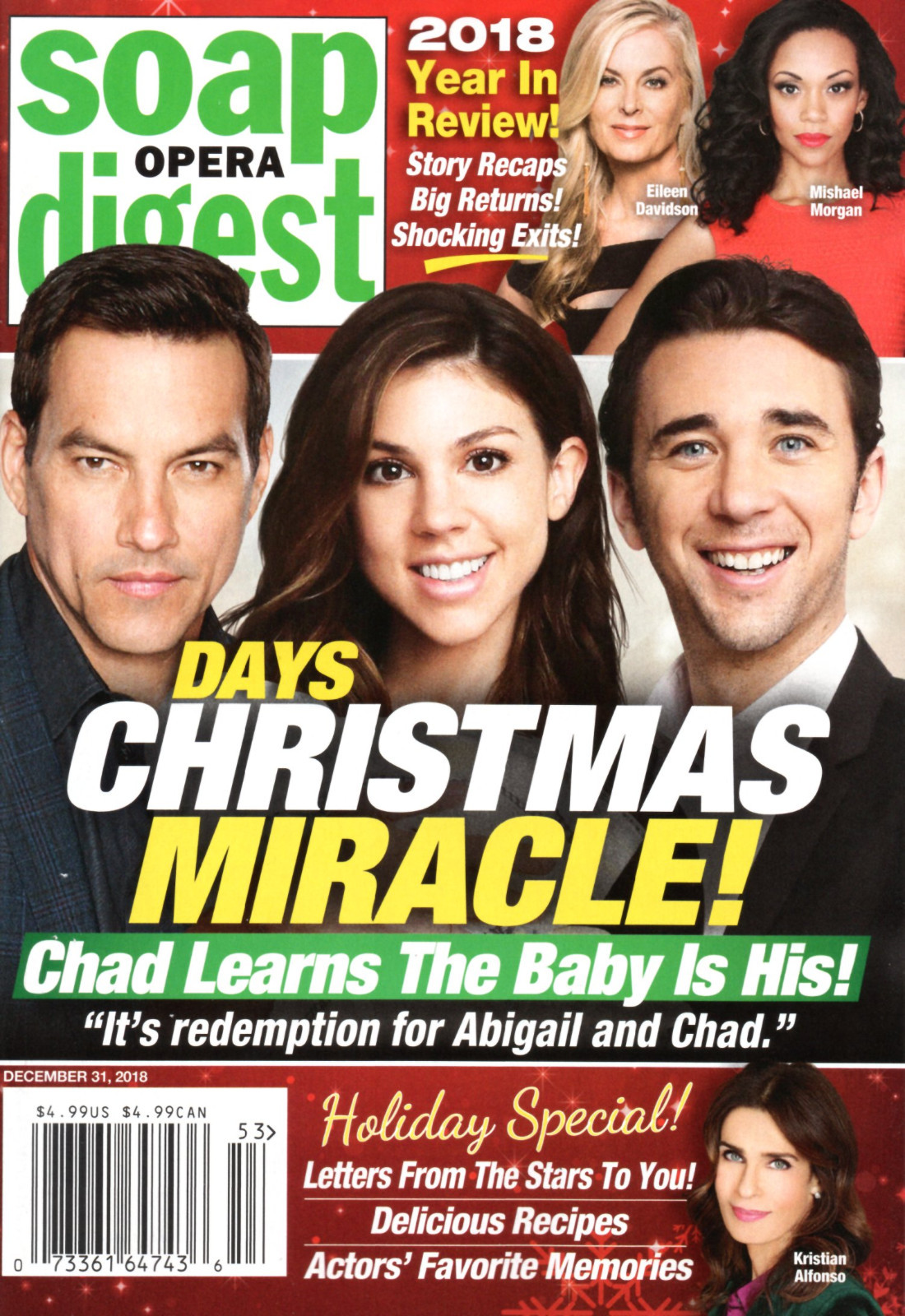 Soap Opera Digest December 31 2018 Year In Review Days of Our Lives Heather Tom