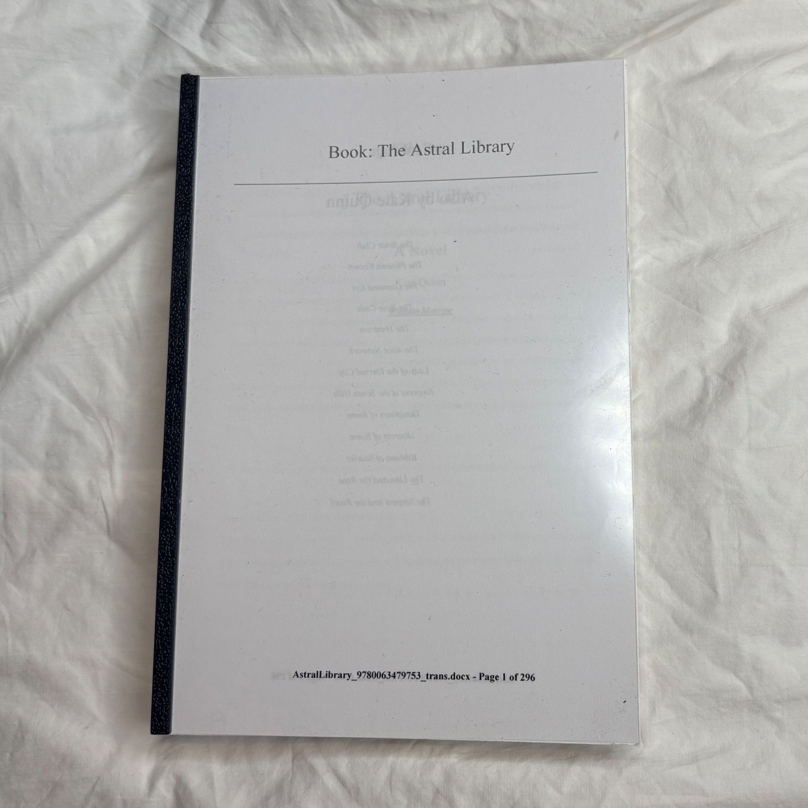The Astral Library: A Novel By Kate Quinn (Transcript Advanced Copy)