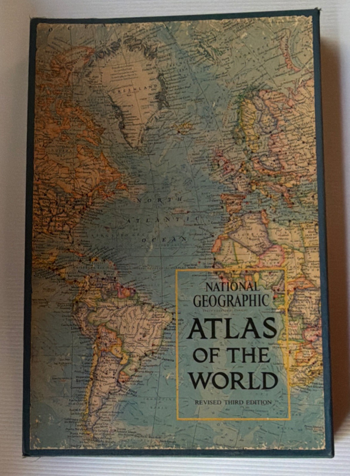 National Geographic Atlas of the World Revised Third Edition 1970 Hardcover Sli…
