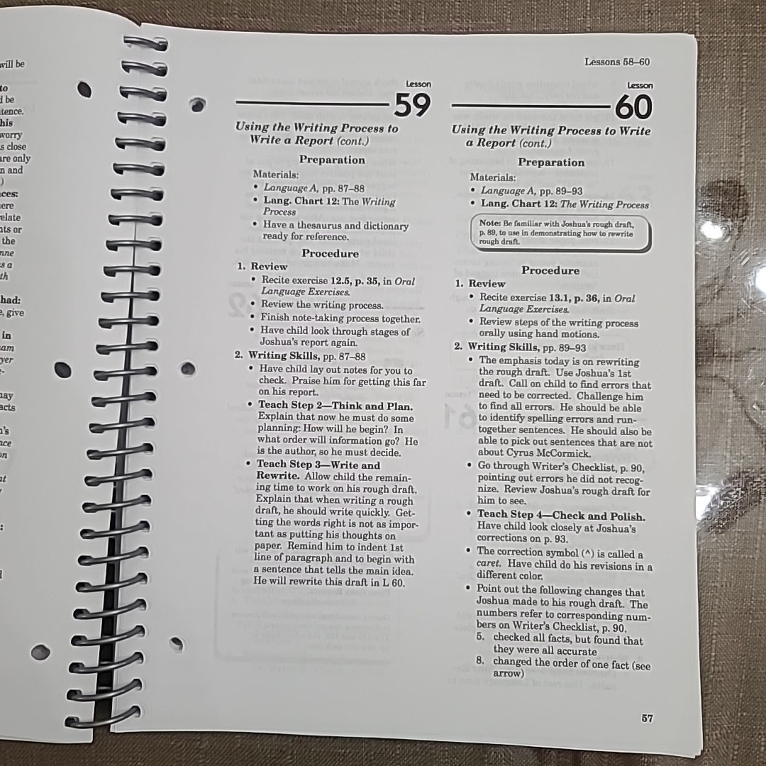 Abeka Language Arts 4 Curriculum Lesson Plans