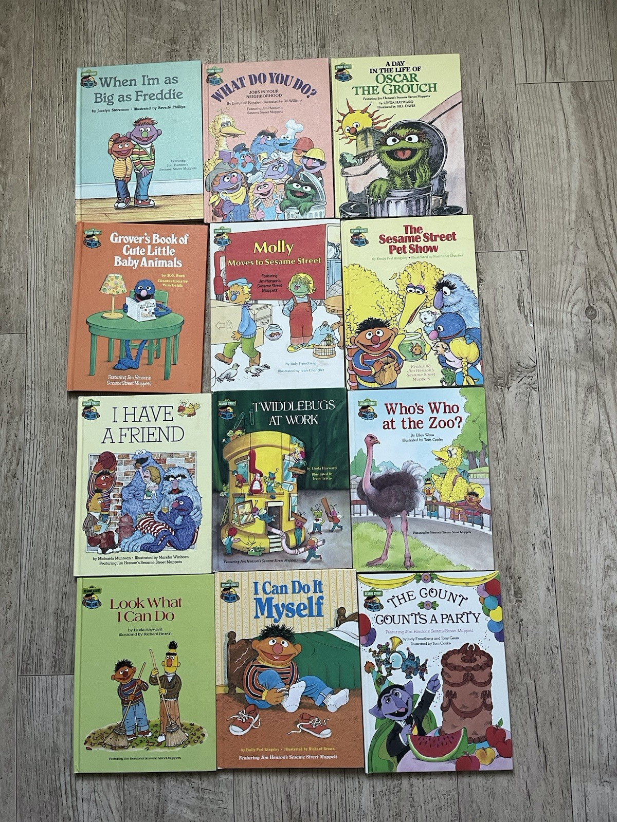 Sesame Street Book Club Book Lot of 12 Vintage 1980 Hardcover Freddie Twiddlebug