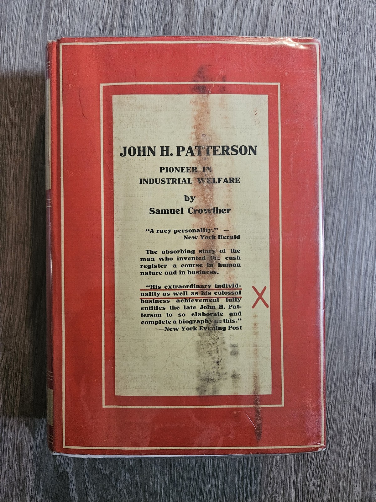 John H. Patterson: Pioneer In Industrial Welfare 1926