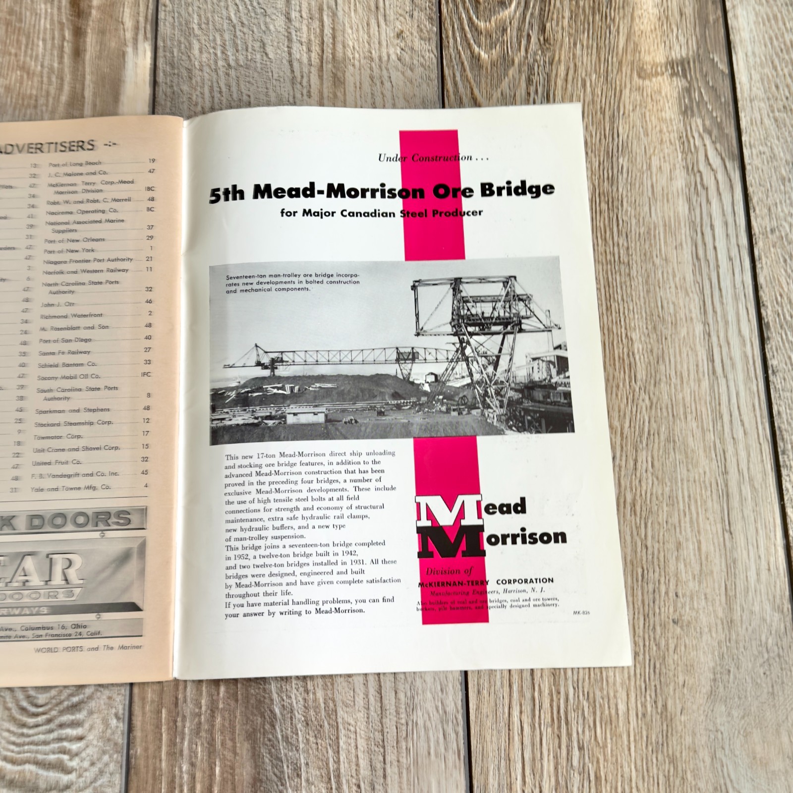 World Ports And The Mariner Shippers Magazine Lot Of 2 Mobile Maritime Ad 1959