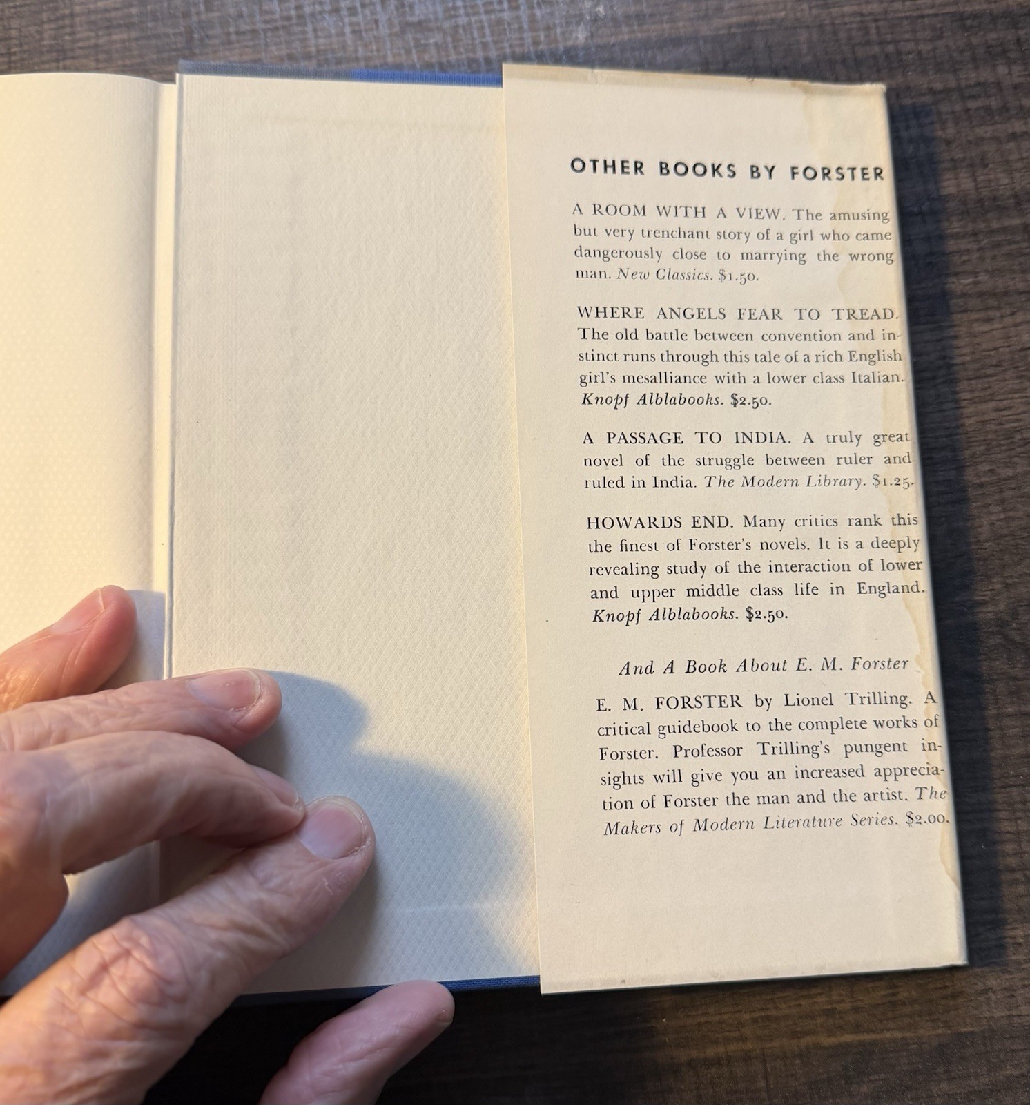 E.M. Forster & Lustig / The Longest Journey / HCDJ / New Directions / 1944