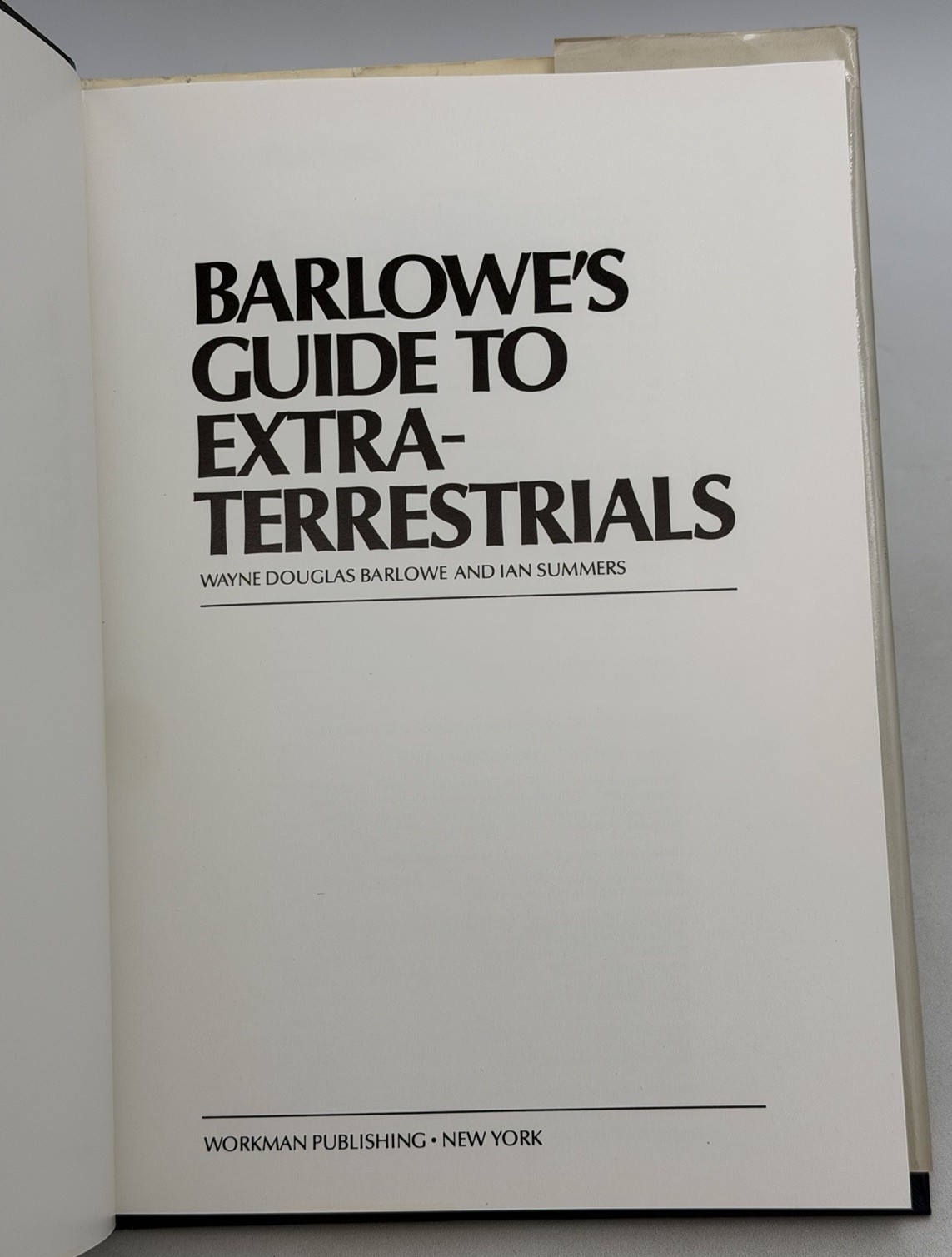 Barlowe’s Guide to Extra-Terrestrials 1979 Workman 1st Ed. SEE PHOTOS