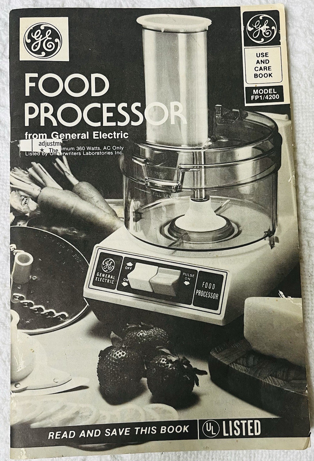 General Electric Food Processor Use & Care 1982 Recipes Booklet