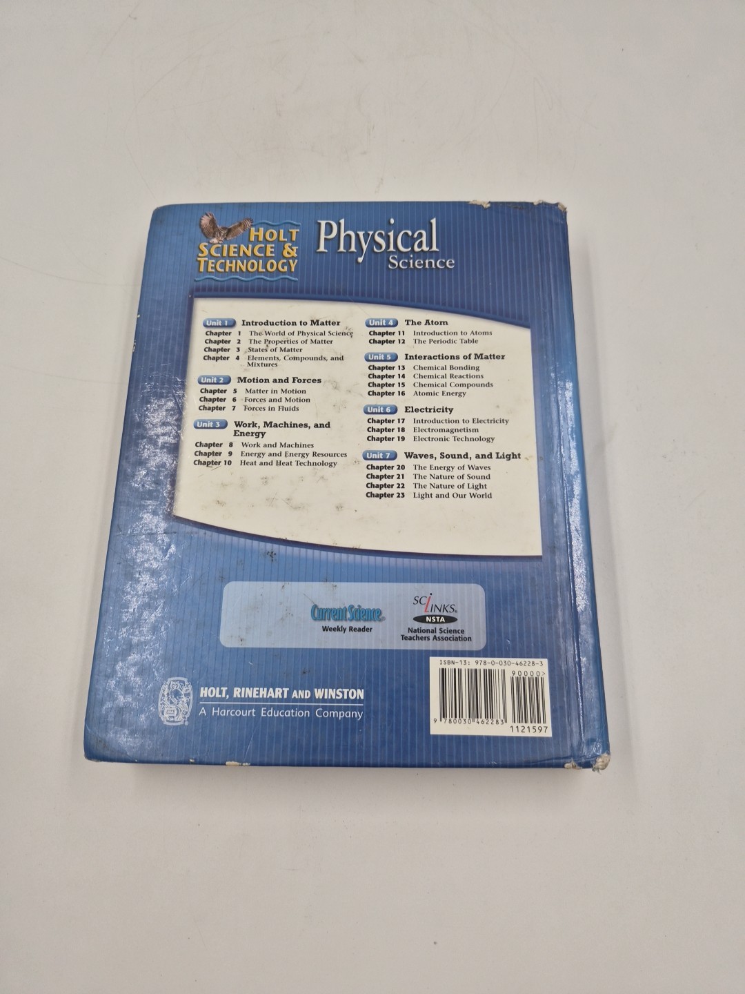 Holt Science and Technology Student Edition Physical Science 2007 Matter Used