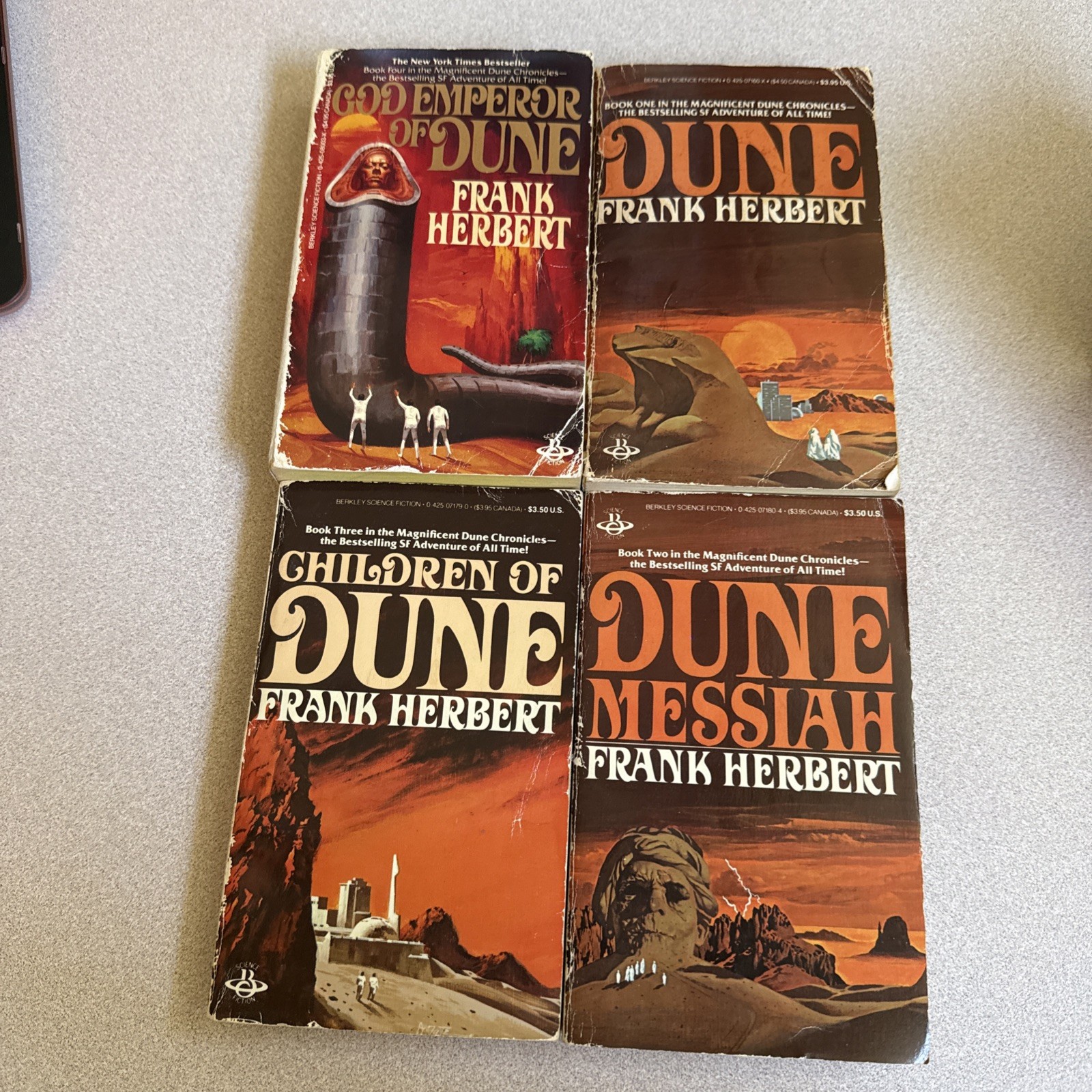 The Dune Collection Box Set 1984 Berkeley Edition Frank Herbert – 4 Books