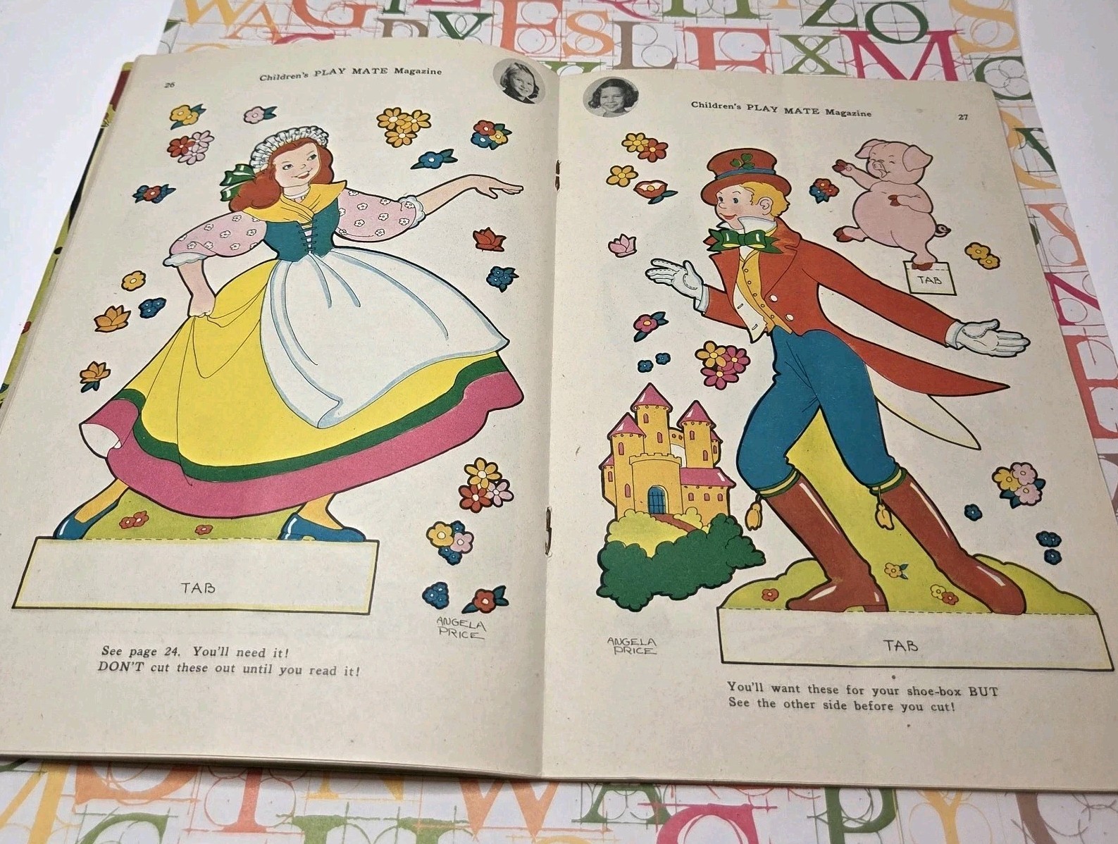 Vtg Childrens Play Mate Mag Easter/March 1951 Easter Crafting NOSTALGIA READ