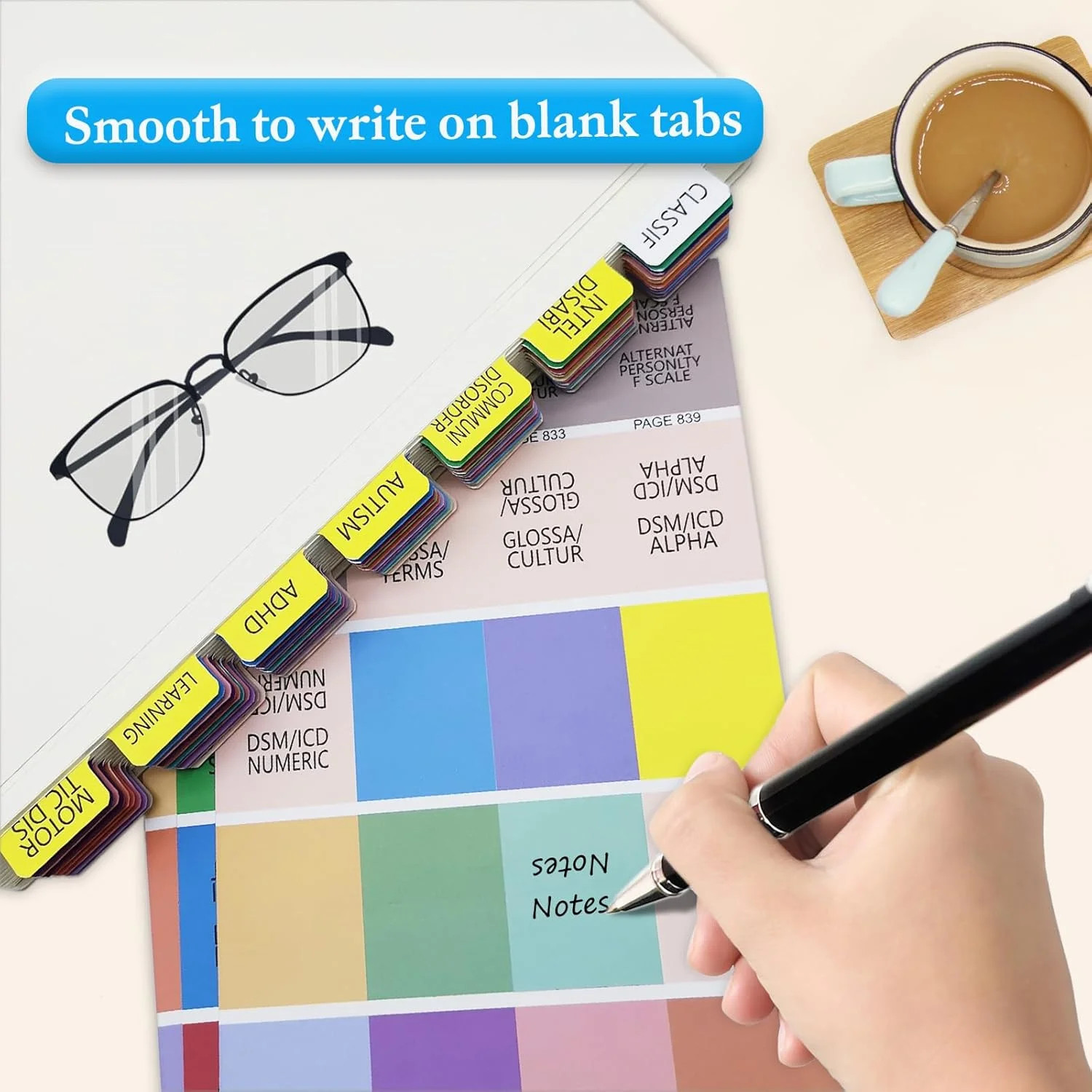 Index Tabs for DSM-5, Color-Coded DSM-5 Tabs, Laminated for Protection, 80 Tab i