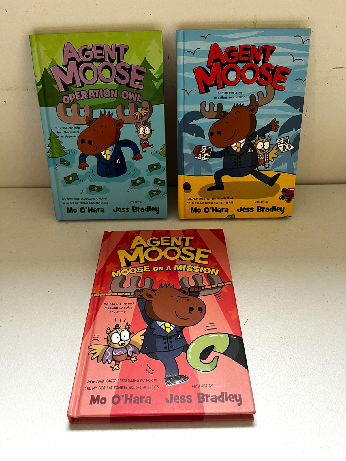 Agent Moose Graphic Novel Series Lot Set of 3 Books Hardcover Mo O’Hara Kids
