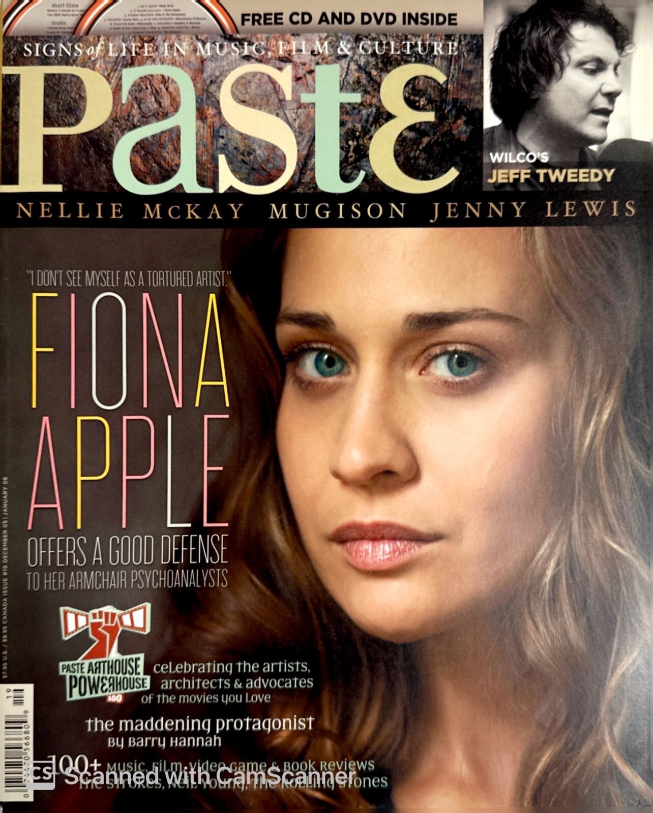Paste #19 Fiona Apple Nellie McKay Mugison Jenny Lewis Jeff Tweedy Wilco 12/2005