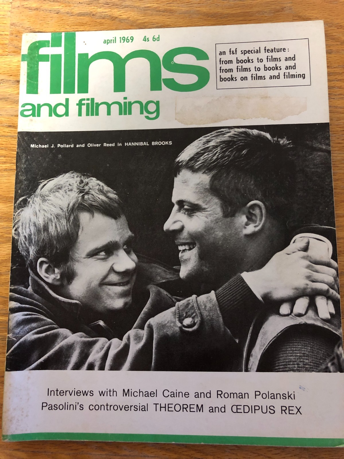 b FILMS and FILMING April 1969 HANNIBAL BROOKS Michael Pollard & Oliver Reed