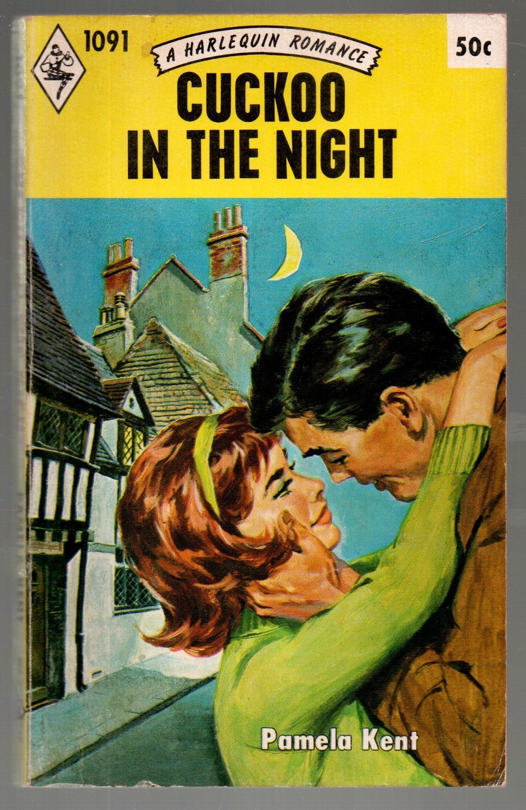 Cuckoo in the Night Harlequin Romance Novel #1091 Pamela Kent 1967 Red Sides