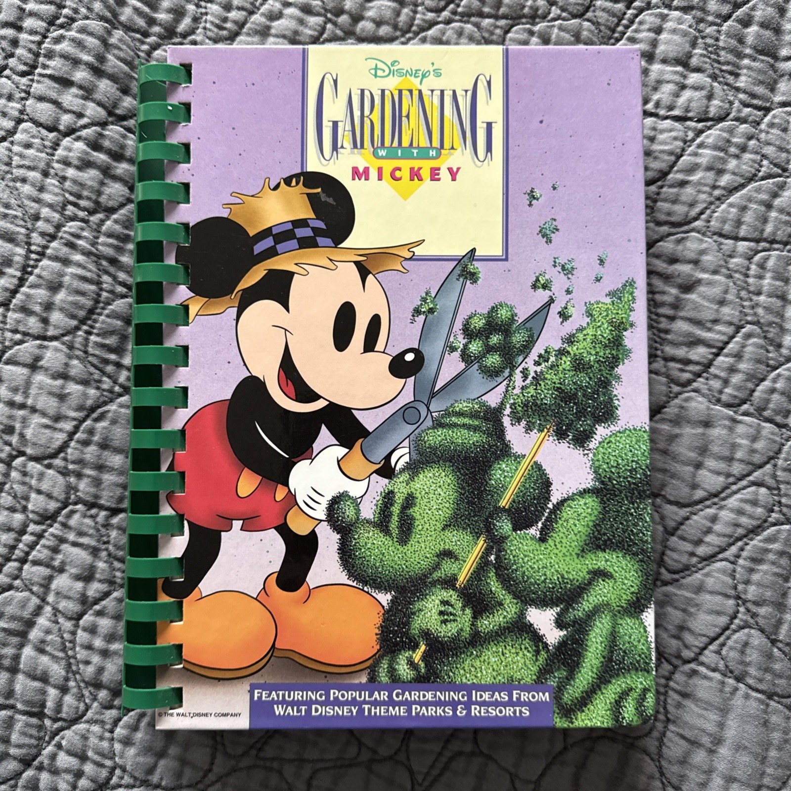 Disney’s Gardening with MICKEY Mouse 1st Edition Hardcover With Spiral Binding