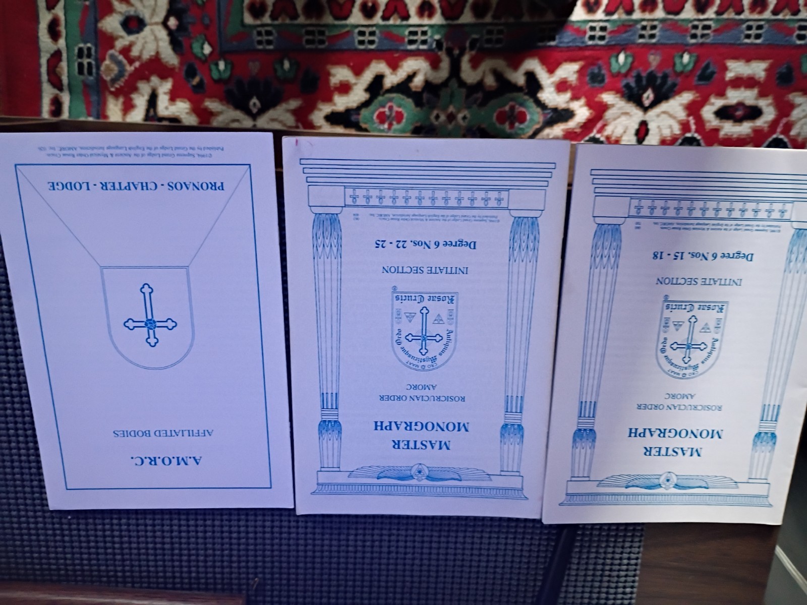 ROSICRUCIAN MASTER MONOGRAPHS ASSORMENT BOOKLET DEGREE 6,MANIFESTOM17,ETC