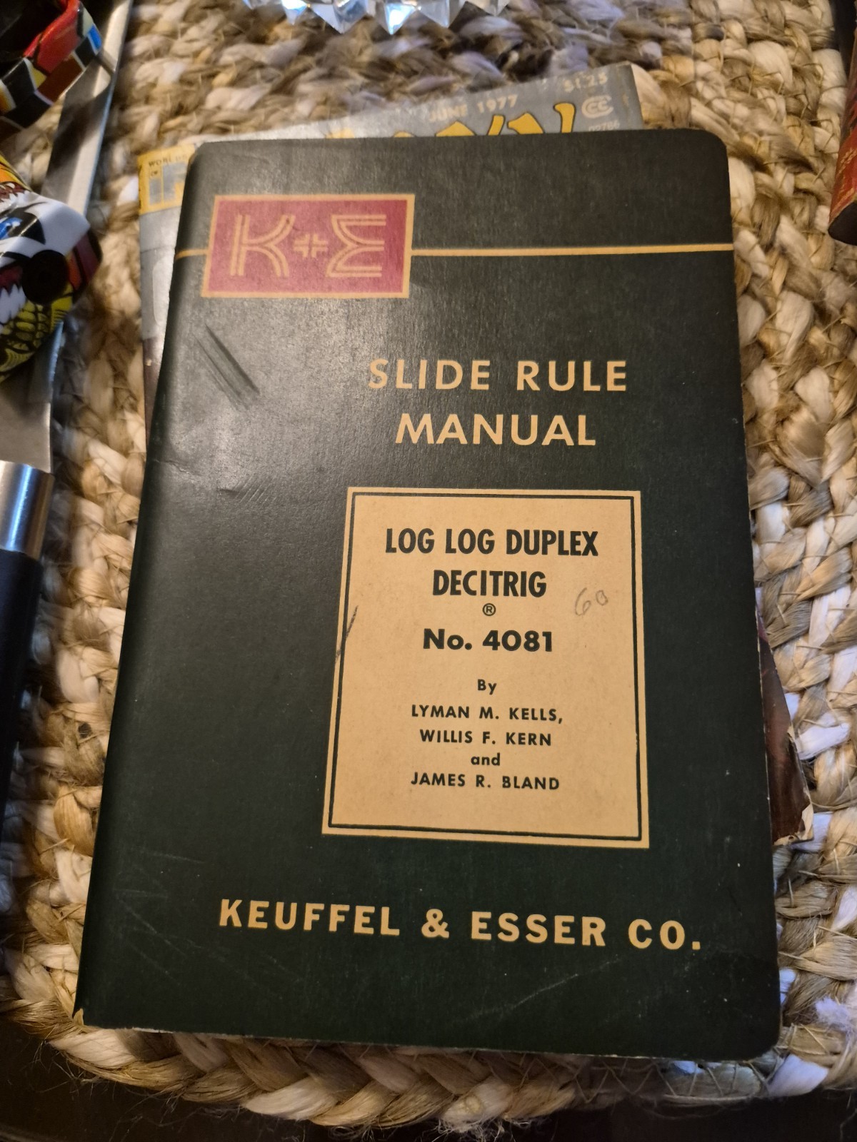 1947 K&E Slide Rule Manual No. 4081 Log Duplex Vector Keuffel & Esser Booklet