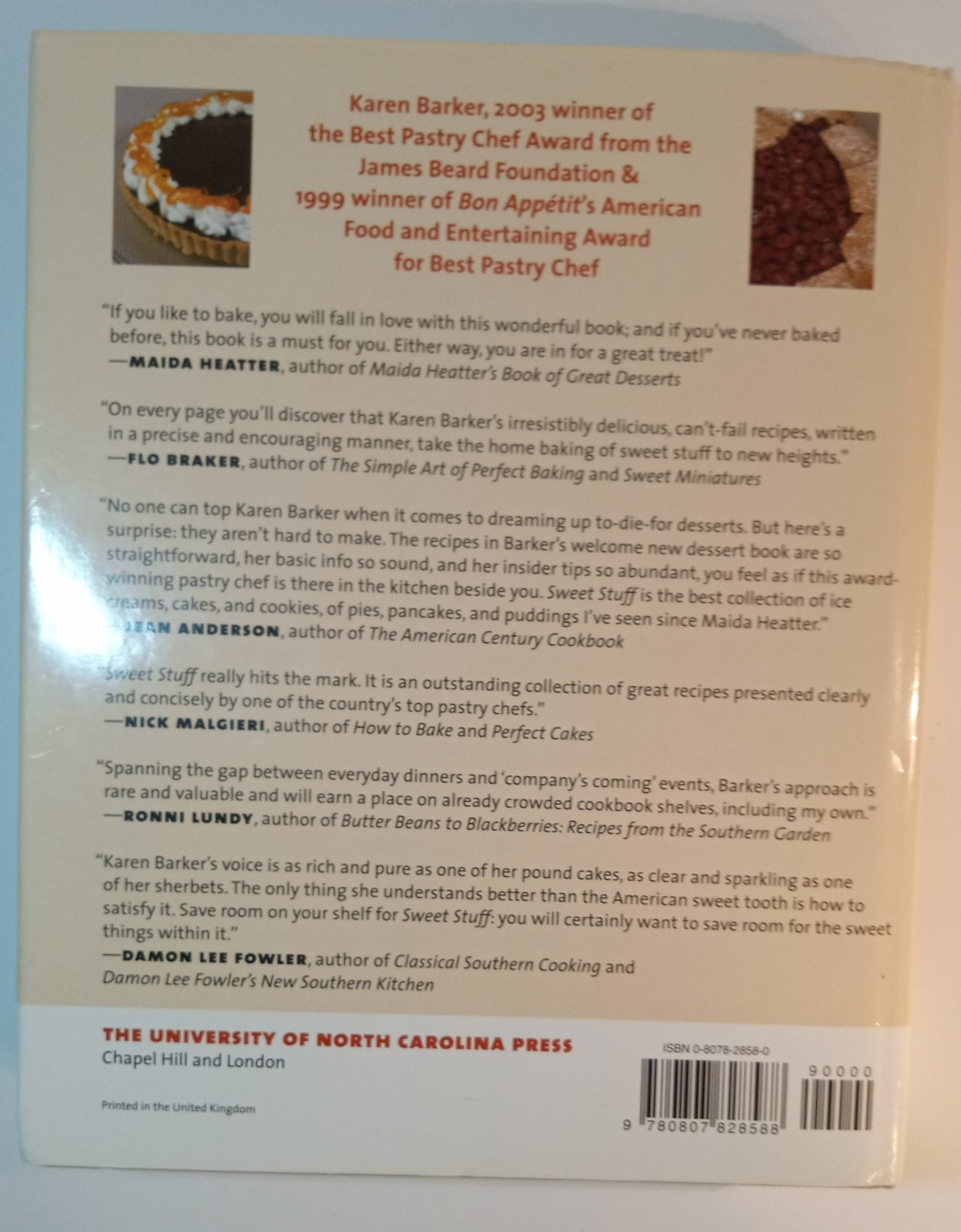 Sweet Stuff Cookbook. Karen Barker. 2004. 372pages.. W/Dustcover
