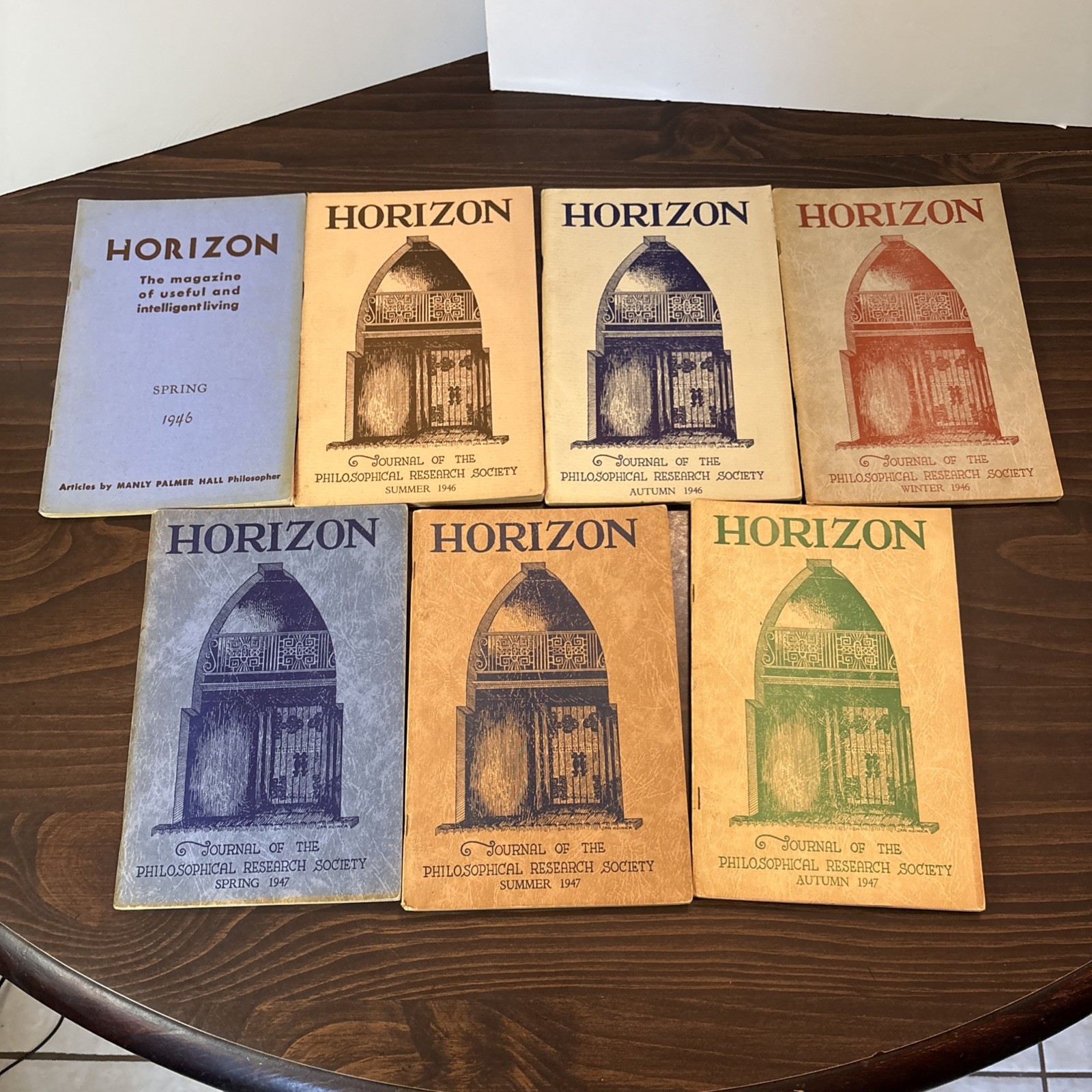 Horizon 1946 1947 Magazine of Useful & Intelligent Living Philosophical 7 Issues