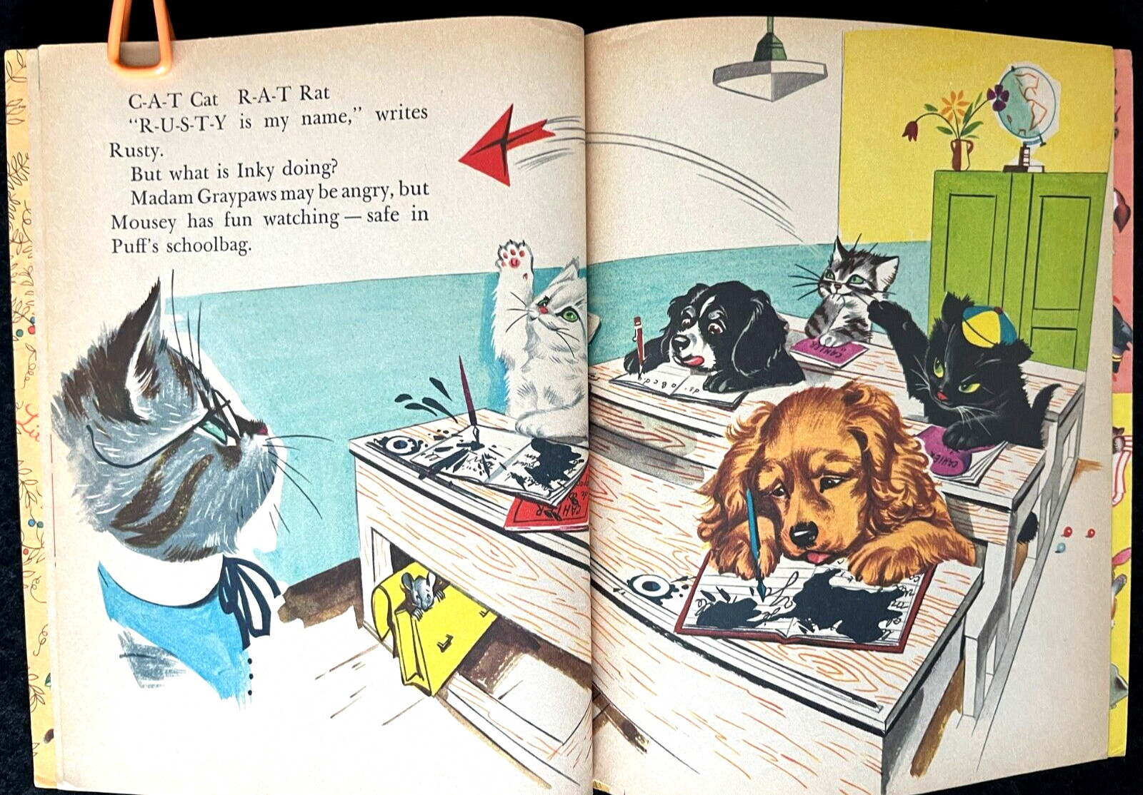 RUSTY GOES TO SCHOOL ~ 1st “A” ed. Little Golden Book #479 ~ Pierre Probst, VG