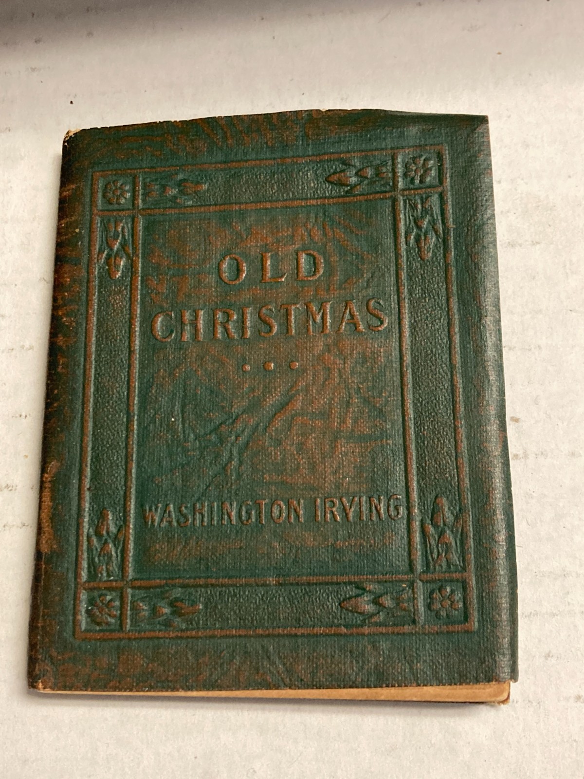 Washington Irving Old Christmas Little Leather Library Antique Mini Book Green