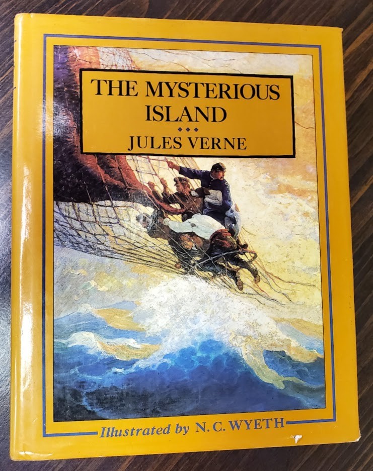 The Mysterious Island Jules Verne 1988 HC DJ Illus N.C. Wyeth 1988