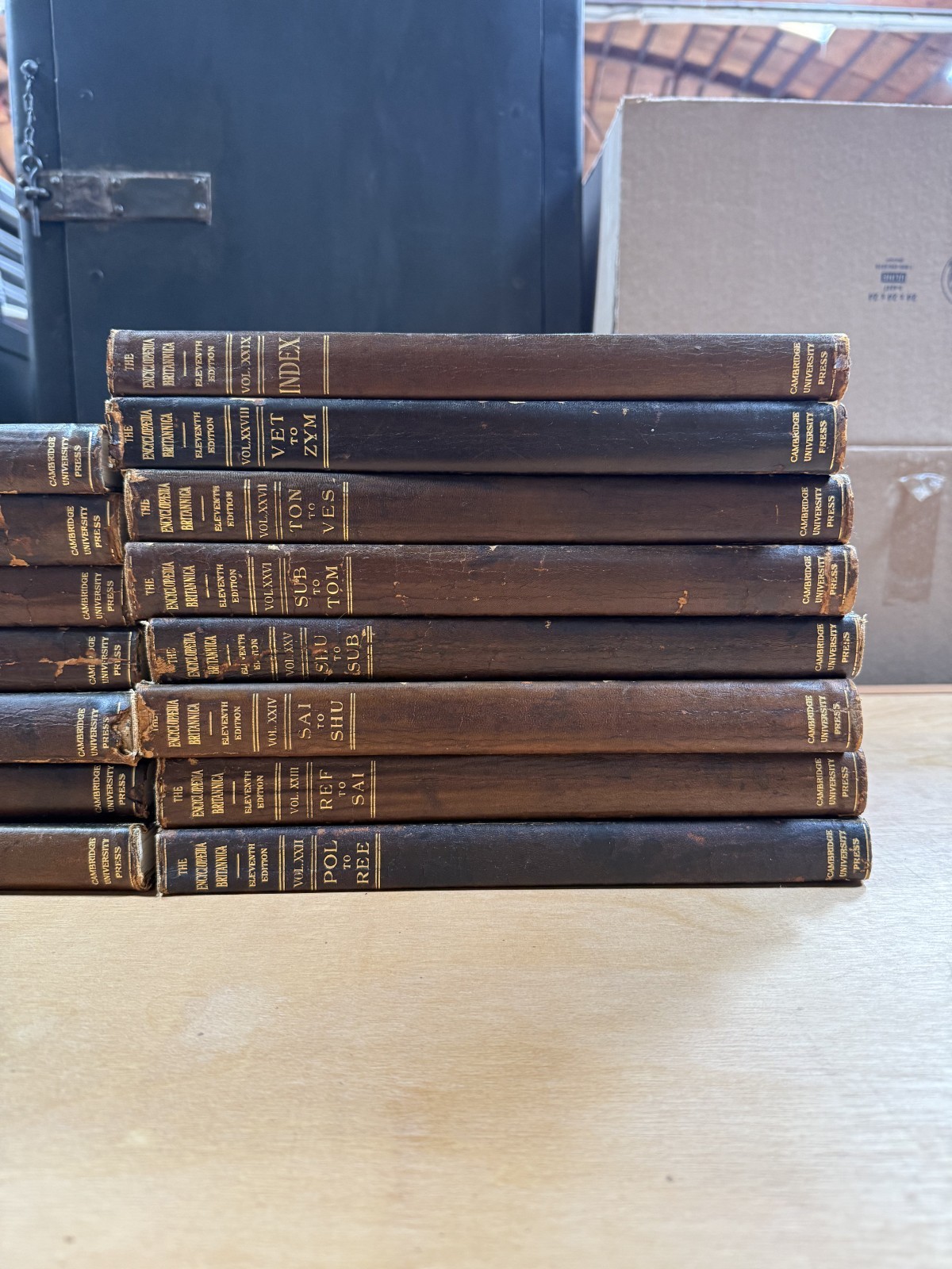 Encyclopedia Britannica 11th Edition 1911 Leather Bound Complete 29 vol set