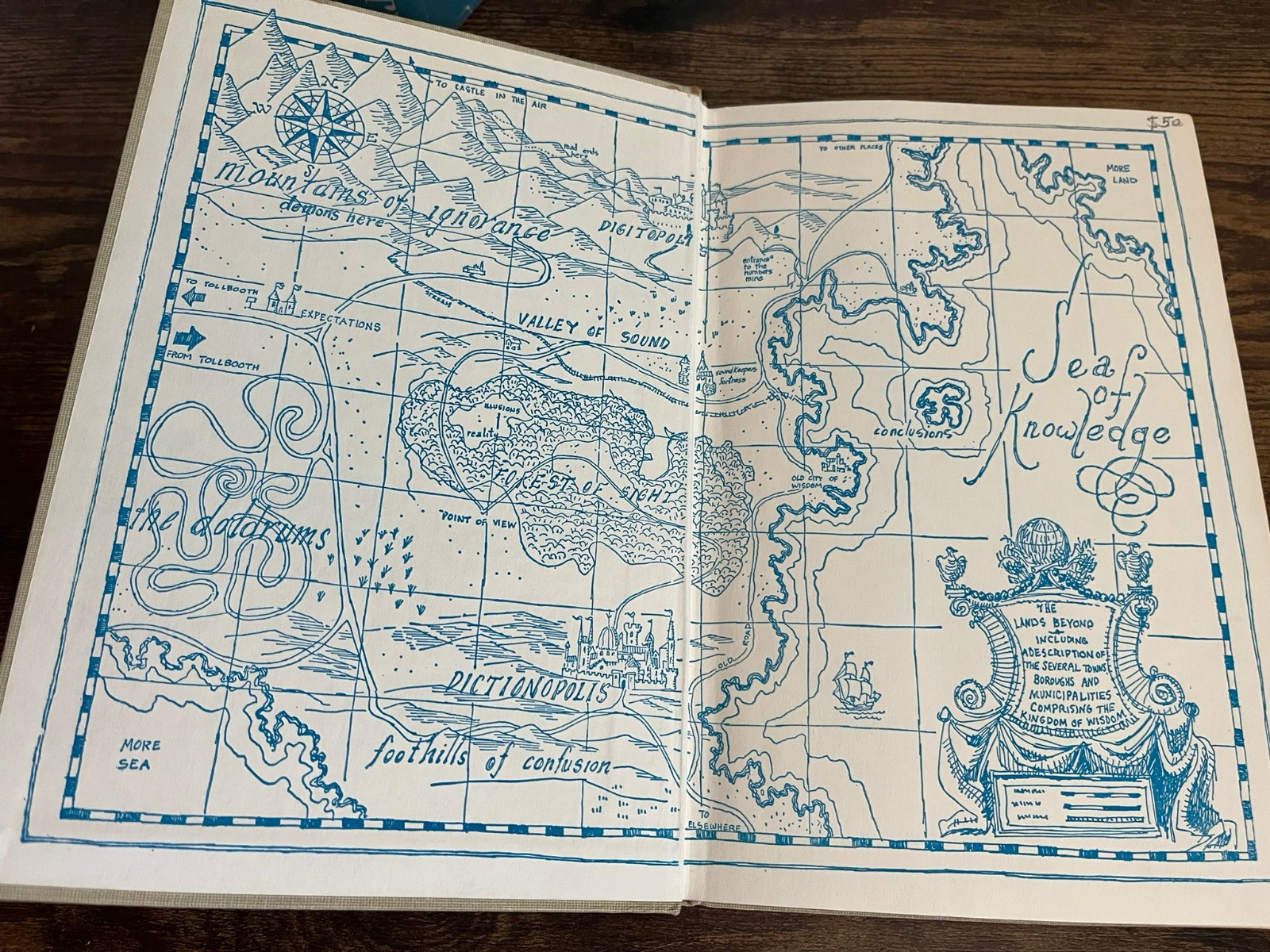 The Phantom Tollbooth by Norton Juster – Vintage 4th Printing 1964 HCDJ