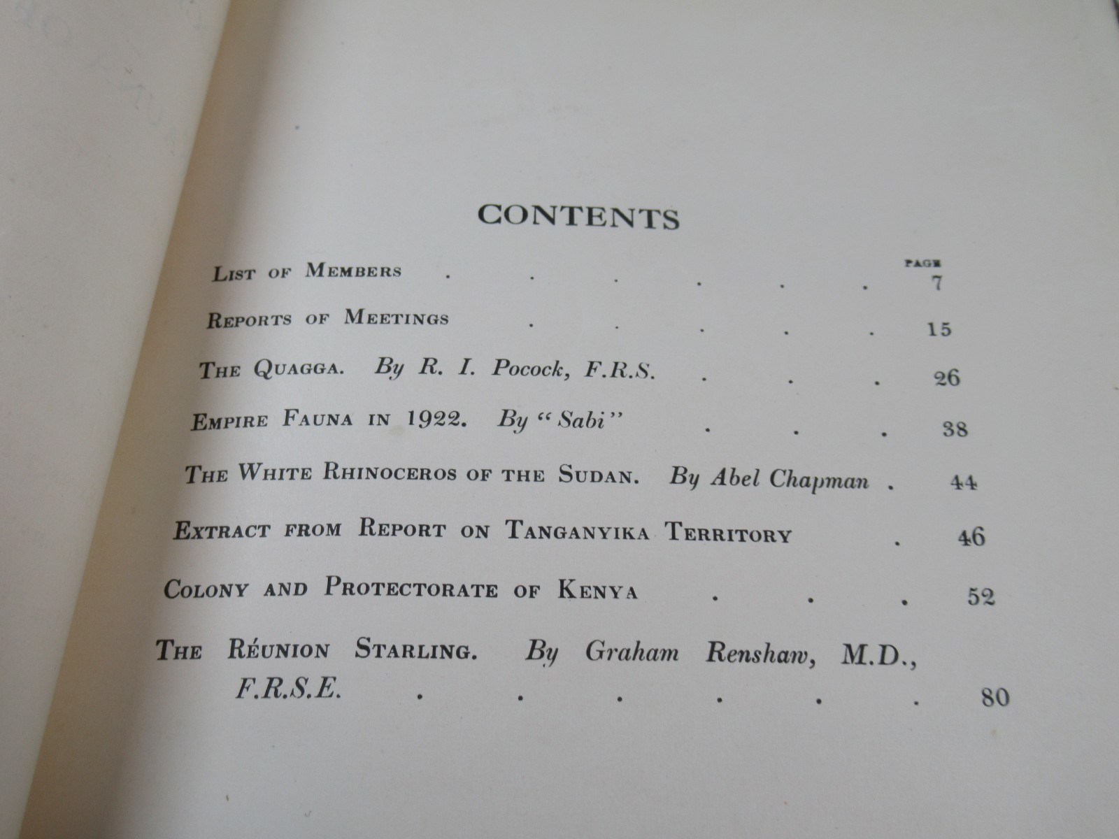 1921-27 Journal of the Society For the Preservation of the Fauna of the Empire