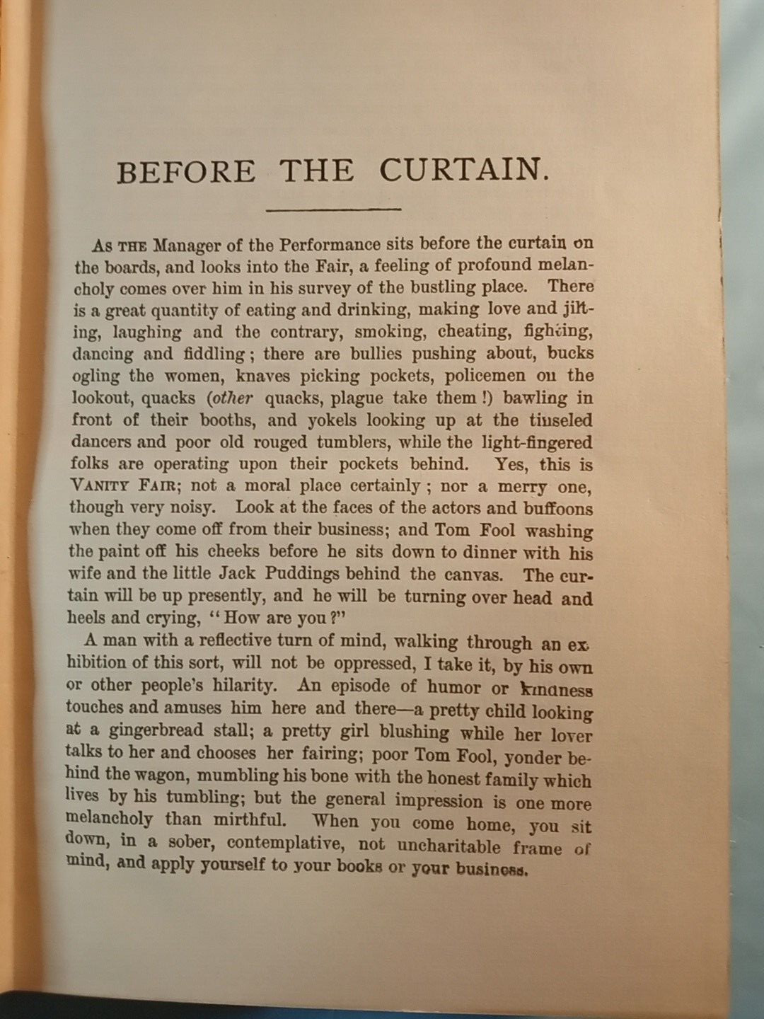 Vanity Fair William Makepeace Thackeray The Home Library A L Burt HC 1910