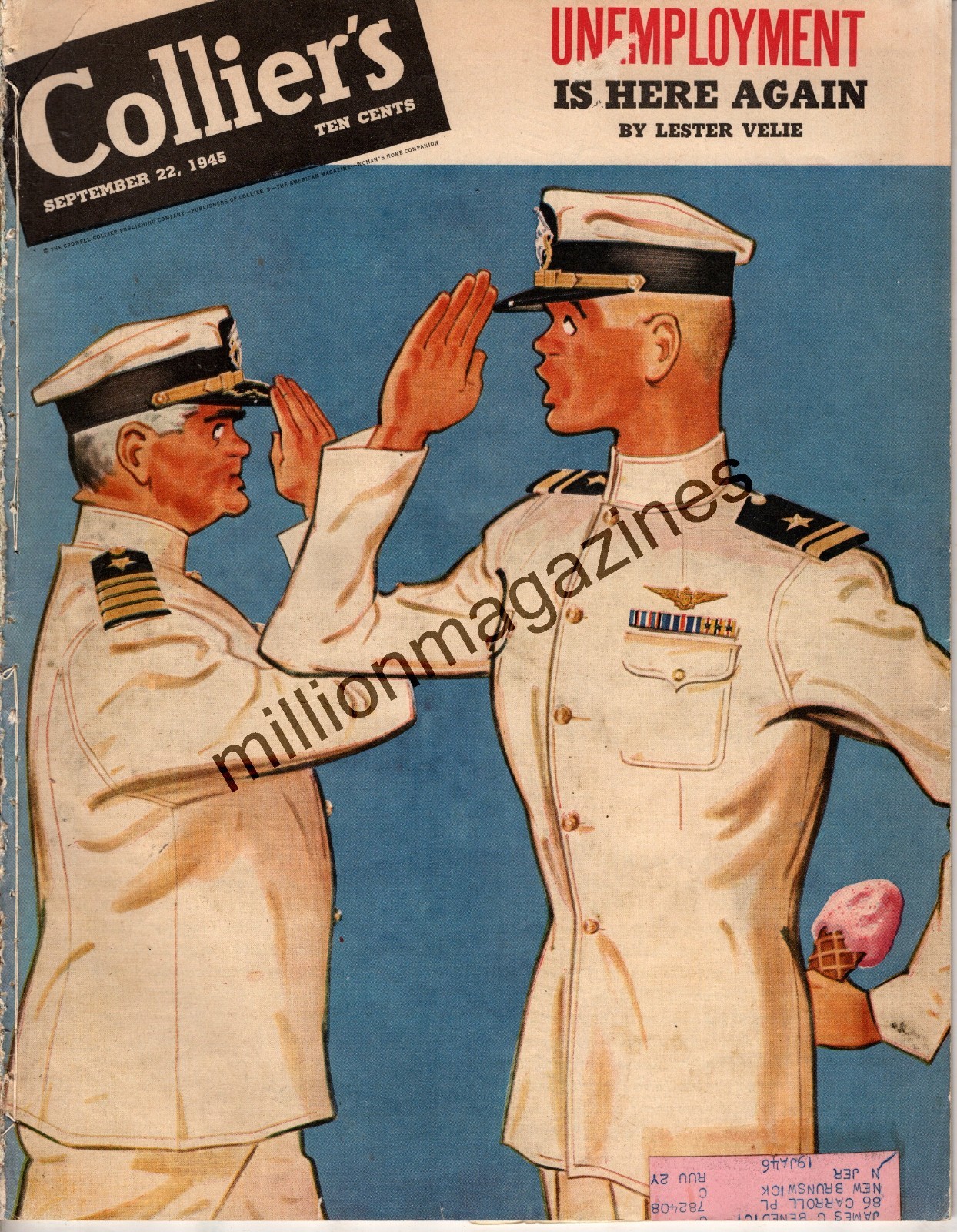 1945 Colliers September 22 – Ice Cream; Martha Gellhorn; Chess; War Criminals