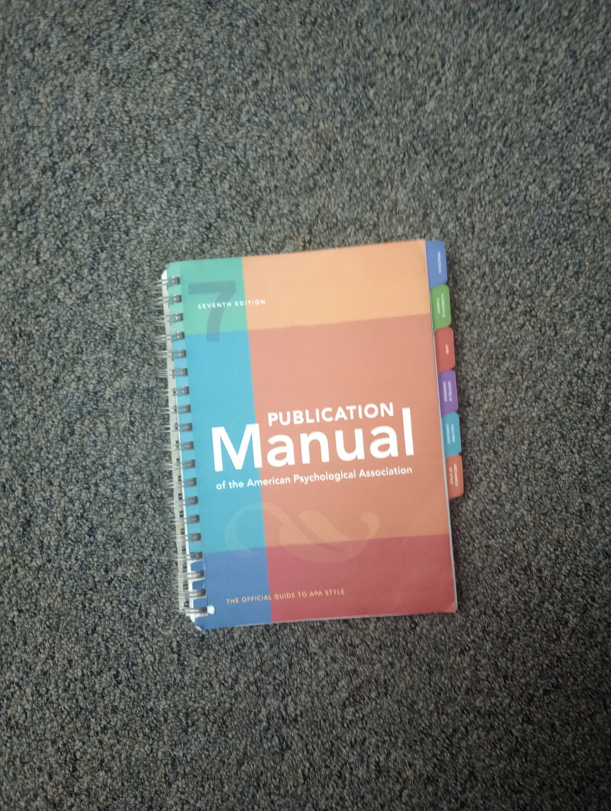 Publication Manual (OFFICIAL) 7th Edition of the American Psychological…