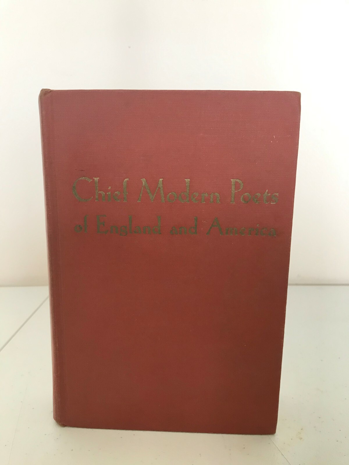 VINTAGE 1950 3RD ED CHIEF MODERN POETS OF ENGLAND AND AMERICA SANDERS HC BOOK