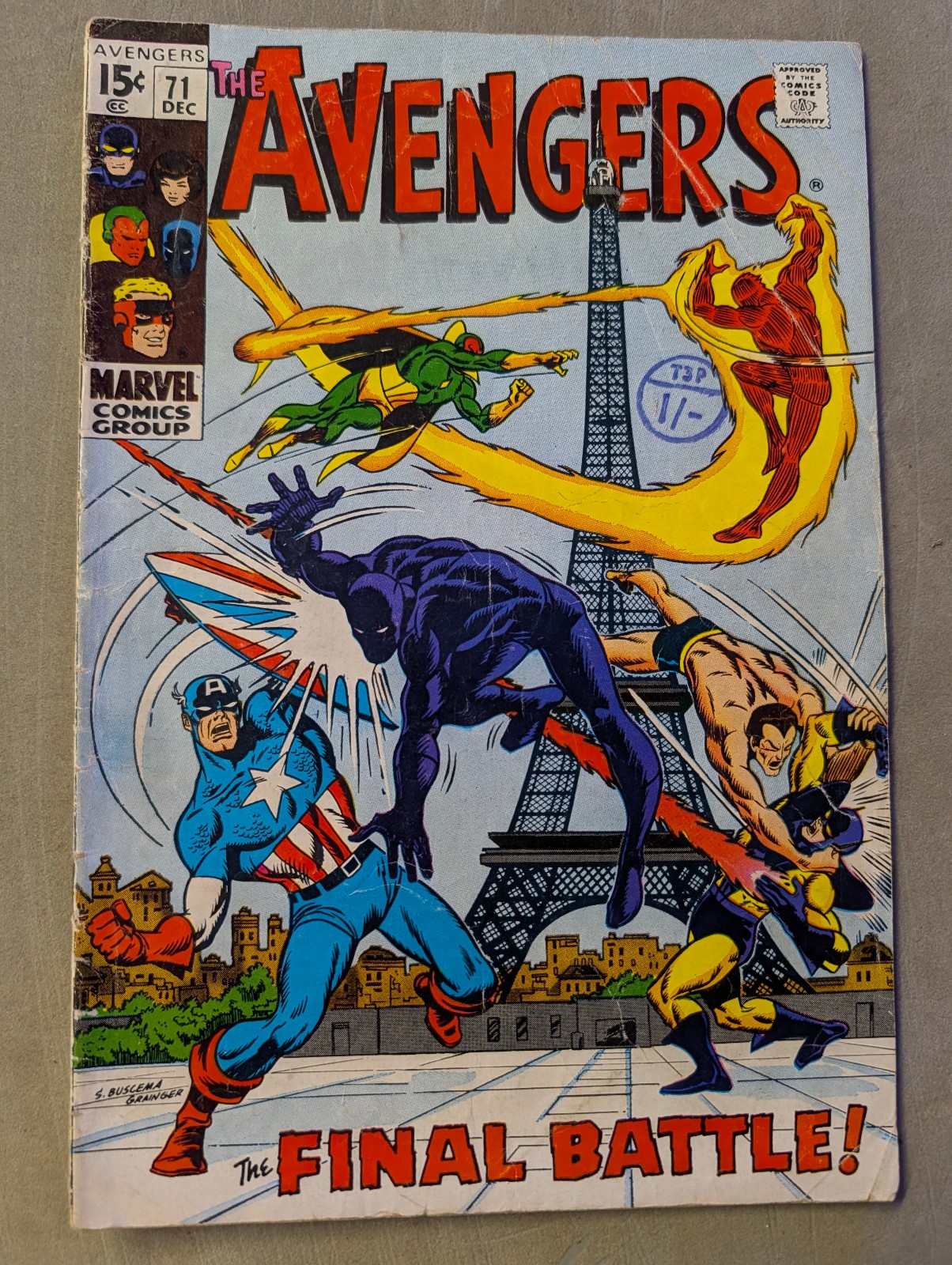 Avengers #71, Marvel Comics, December 1969, Black Knight, 1st Invaders.